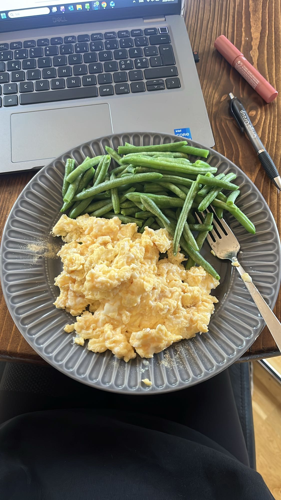 Äggröra med haricots verts
