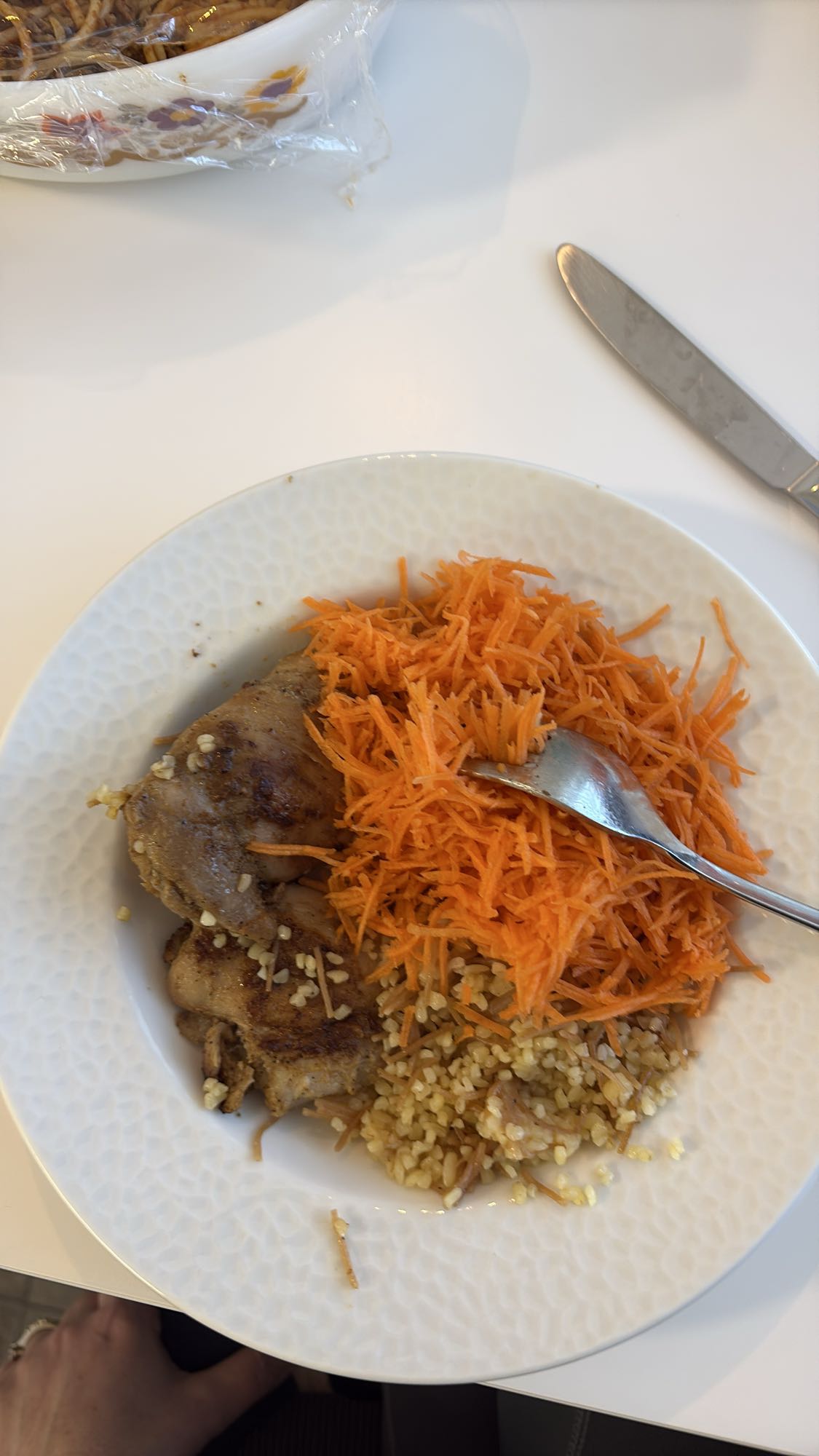 Kyckling med ris och morot
