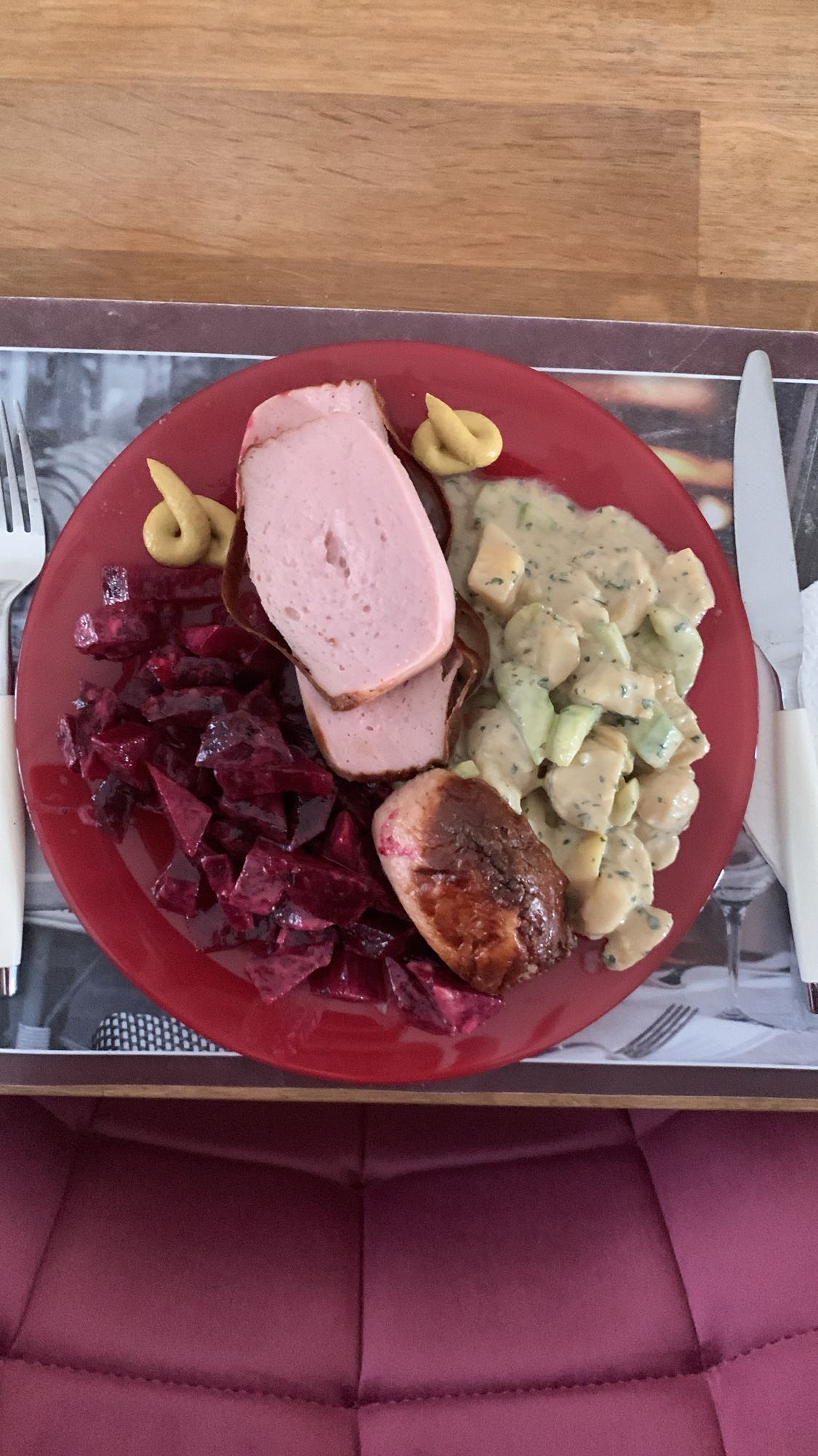 Jambon betteraves salade