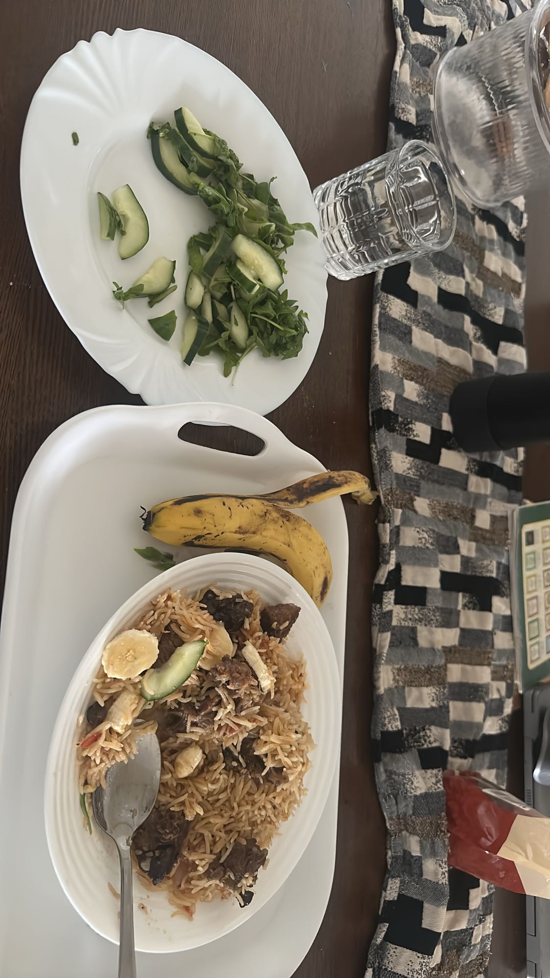 Rice Beef Banana Salad