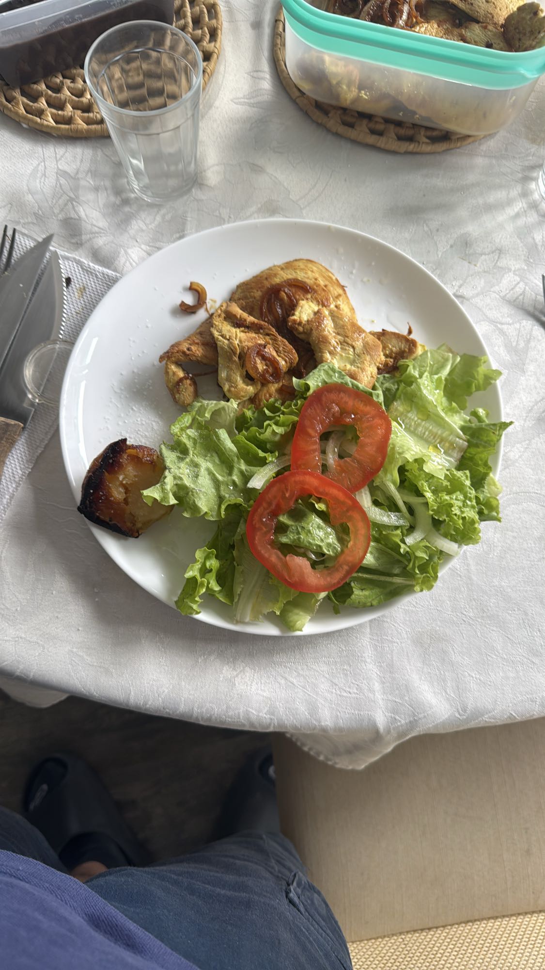 Frango com salada
