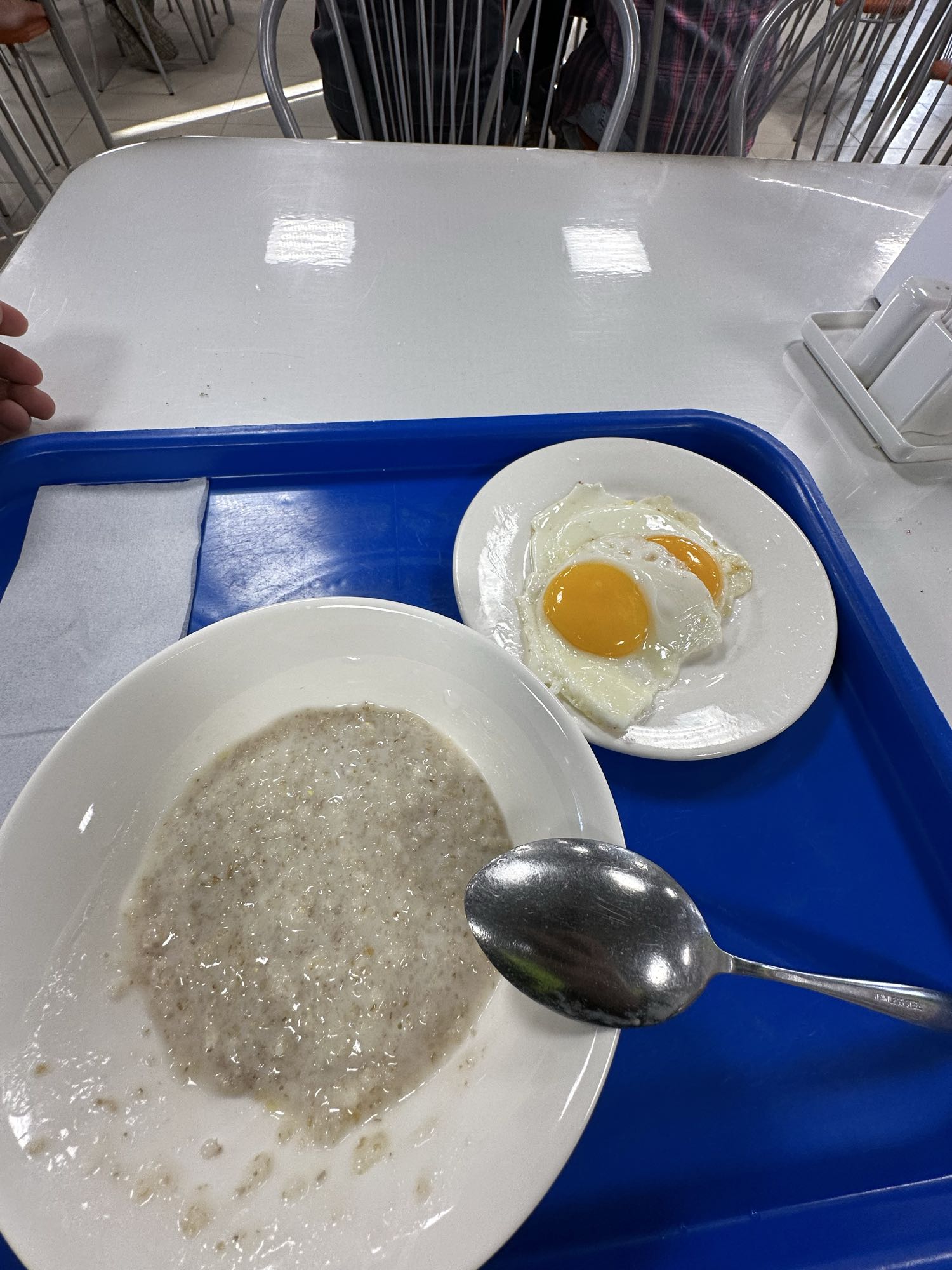 Каша с яичницей