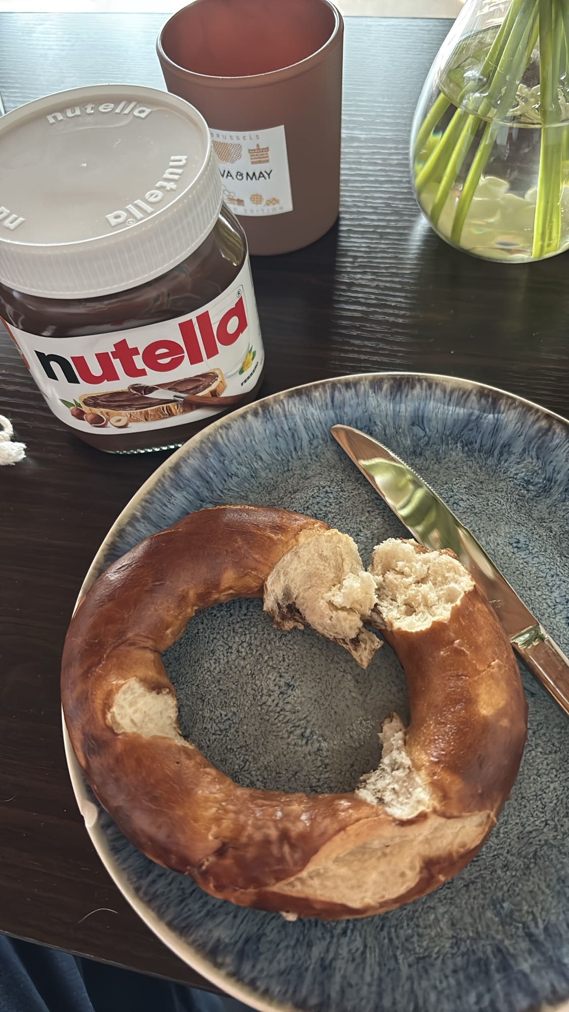Brezel mit Nutella