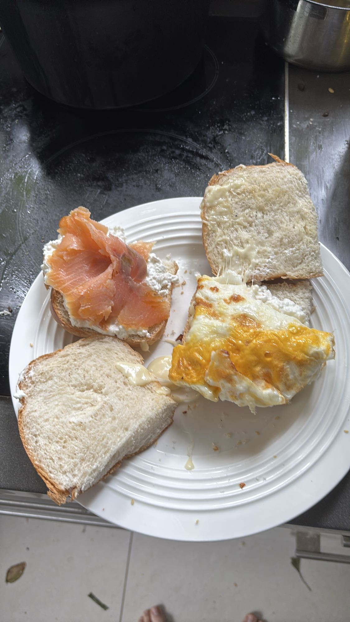 Salmon Egg Sandwiches