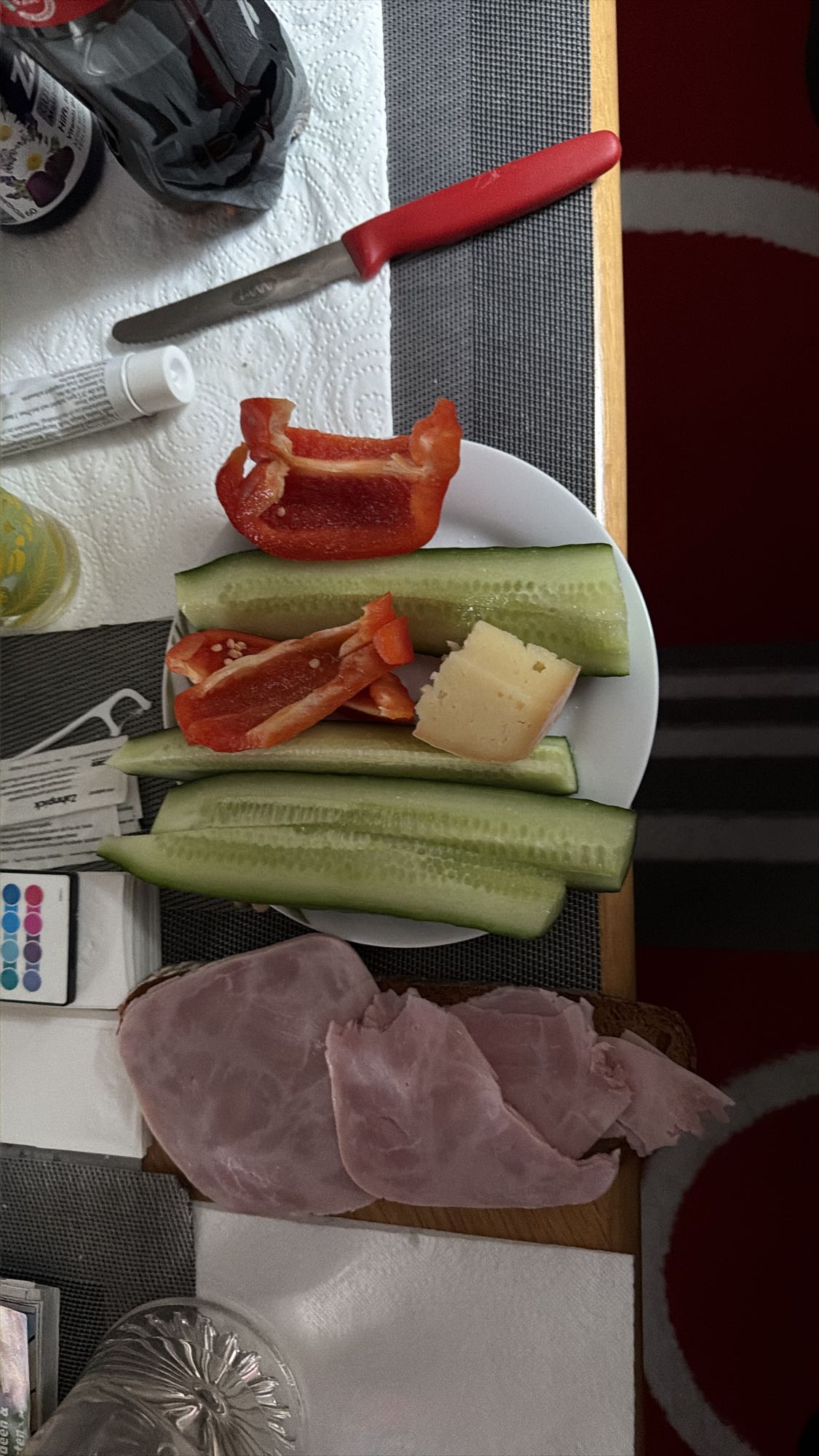 Gurken Paprika Schinken