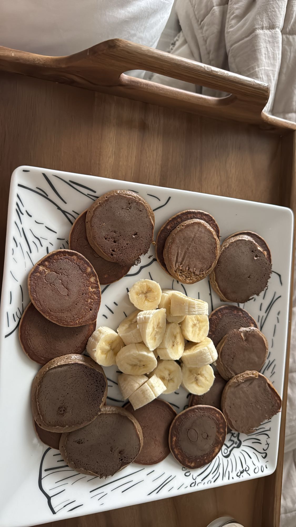 mini panqueques con banana