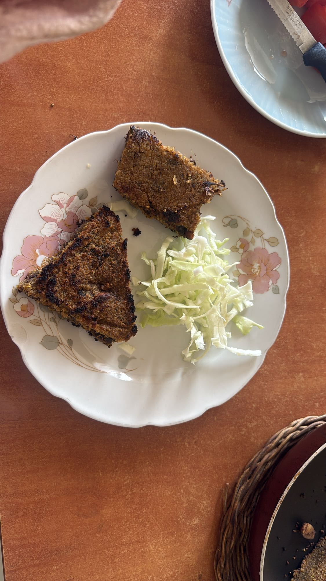 Breaded Fish with Cabbage