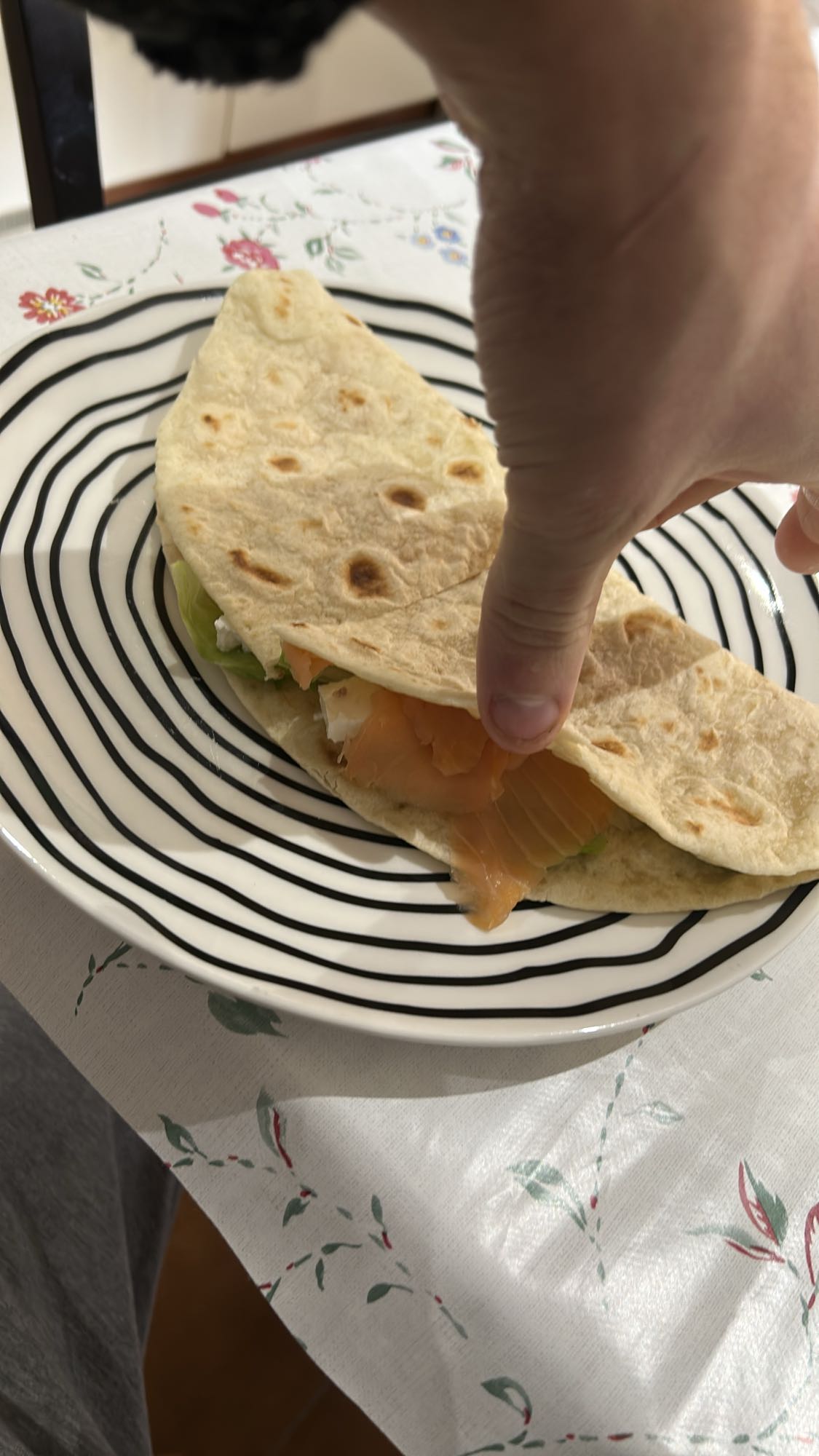 Piadina al salmone