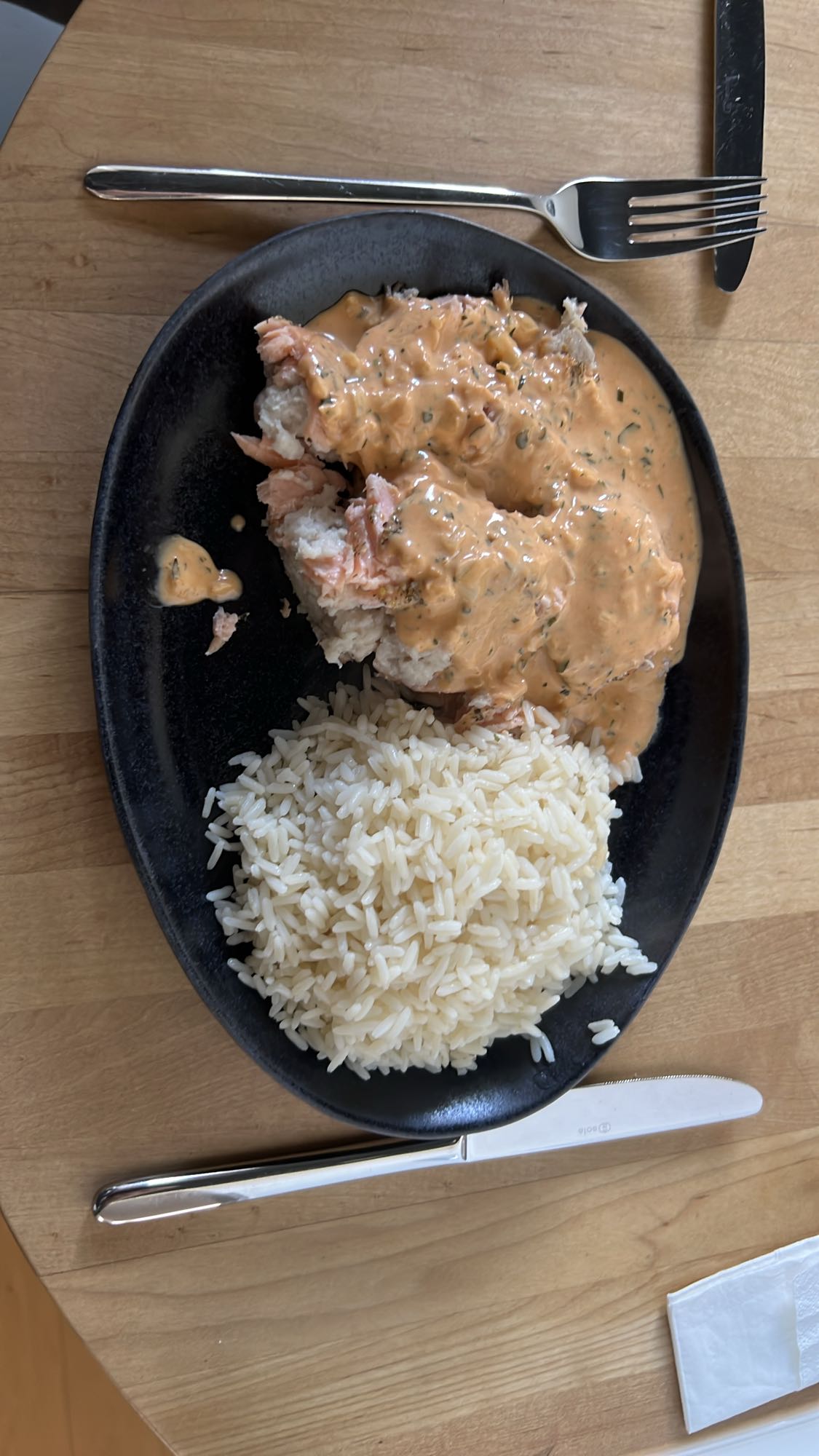 Lachs mit Reis