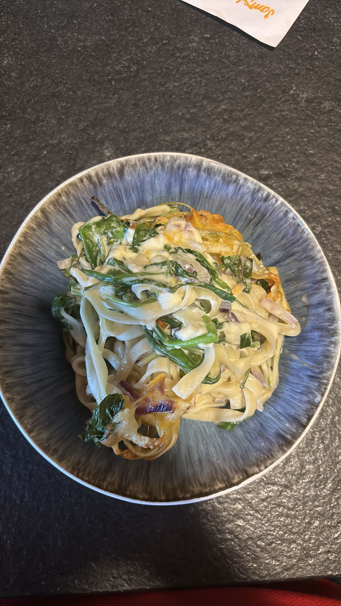 Cremige Spinatpasta