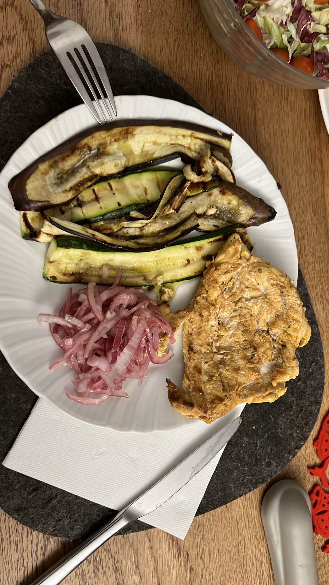 Pollo con verdure grigliate
