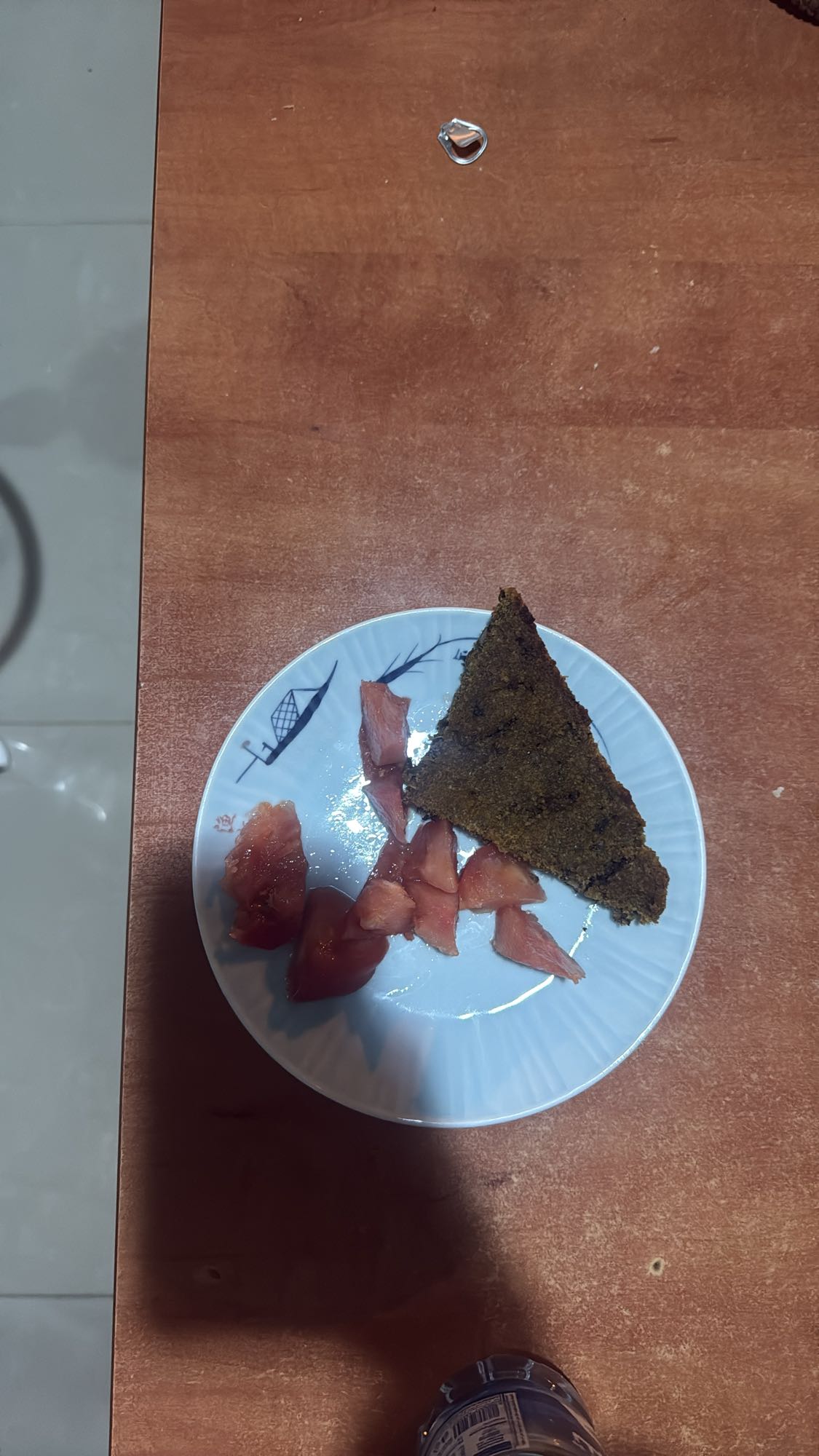 Cake Slice with Tomato