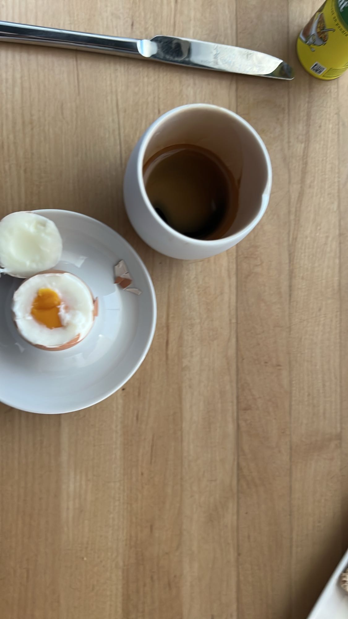 Weiches Ei mit Espresso