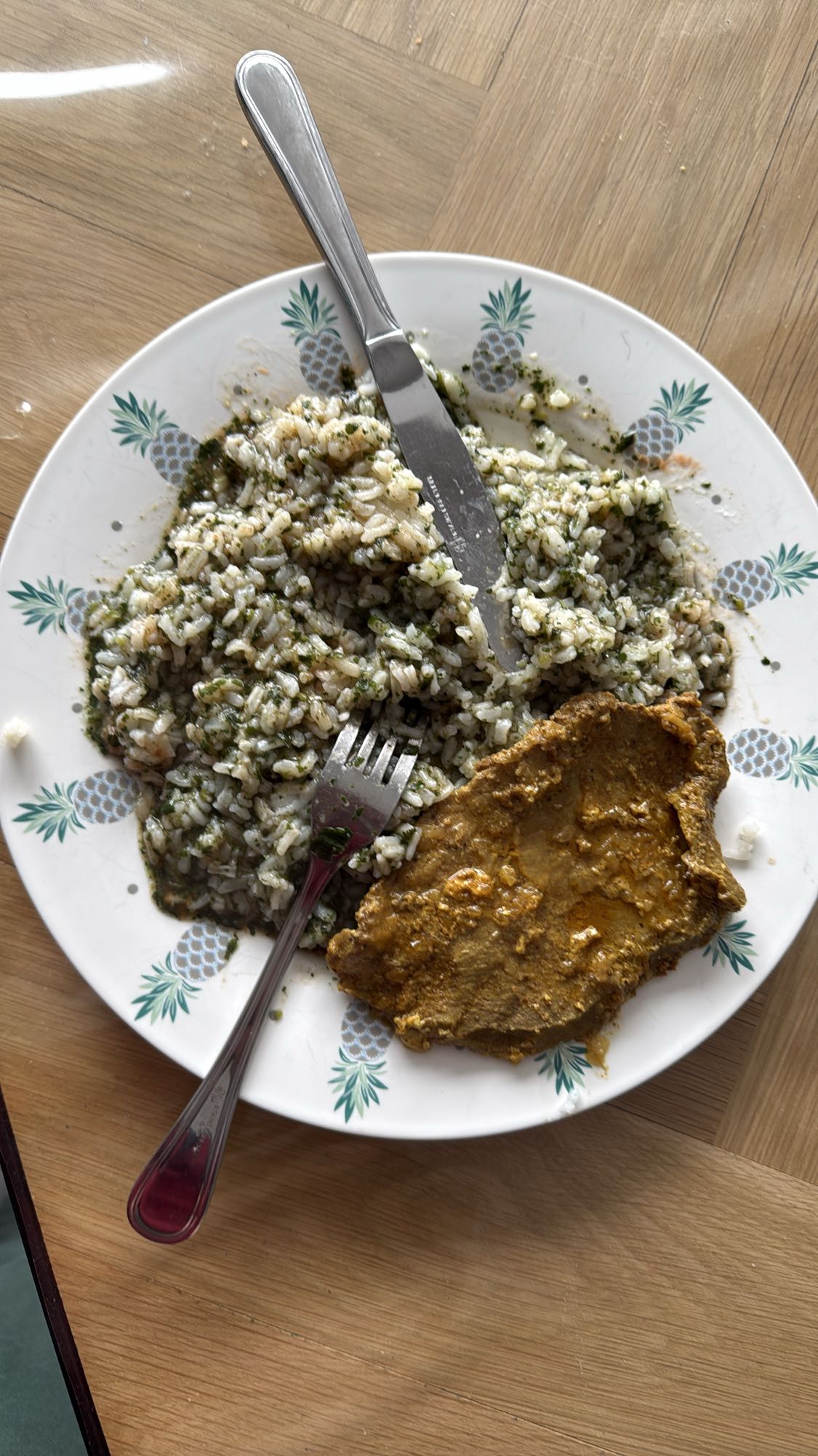 Herb Rice and Beef Cutlet
