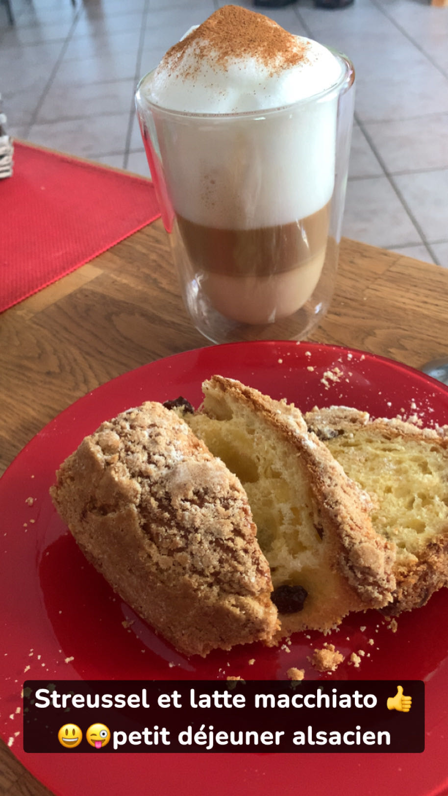 Streusel et latte