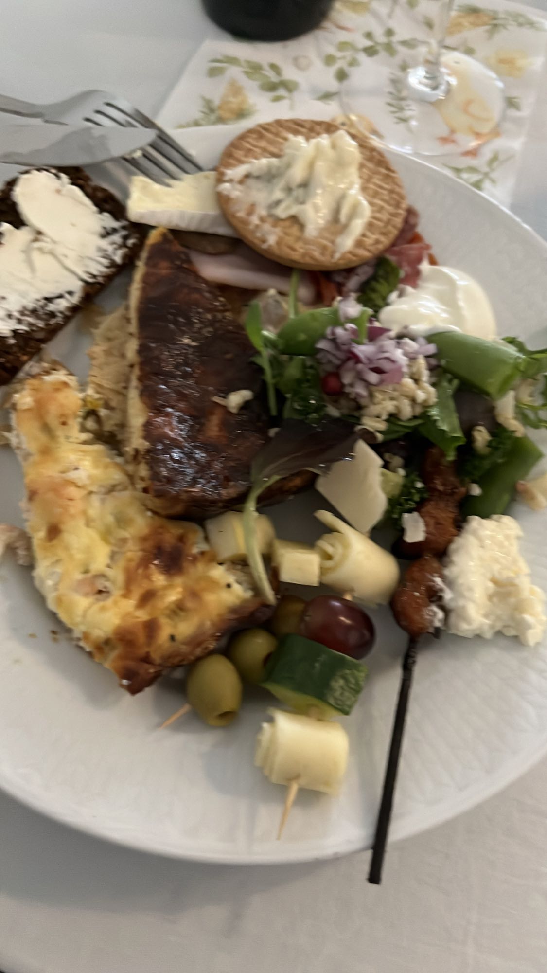 Blandad buffétallrik