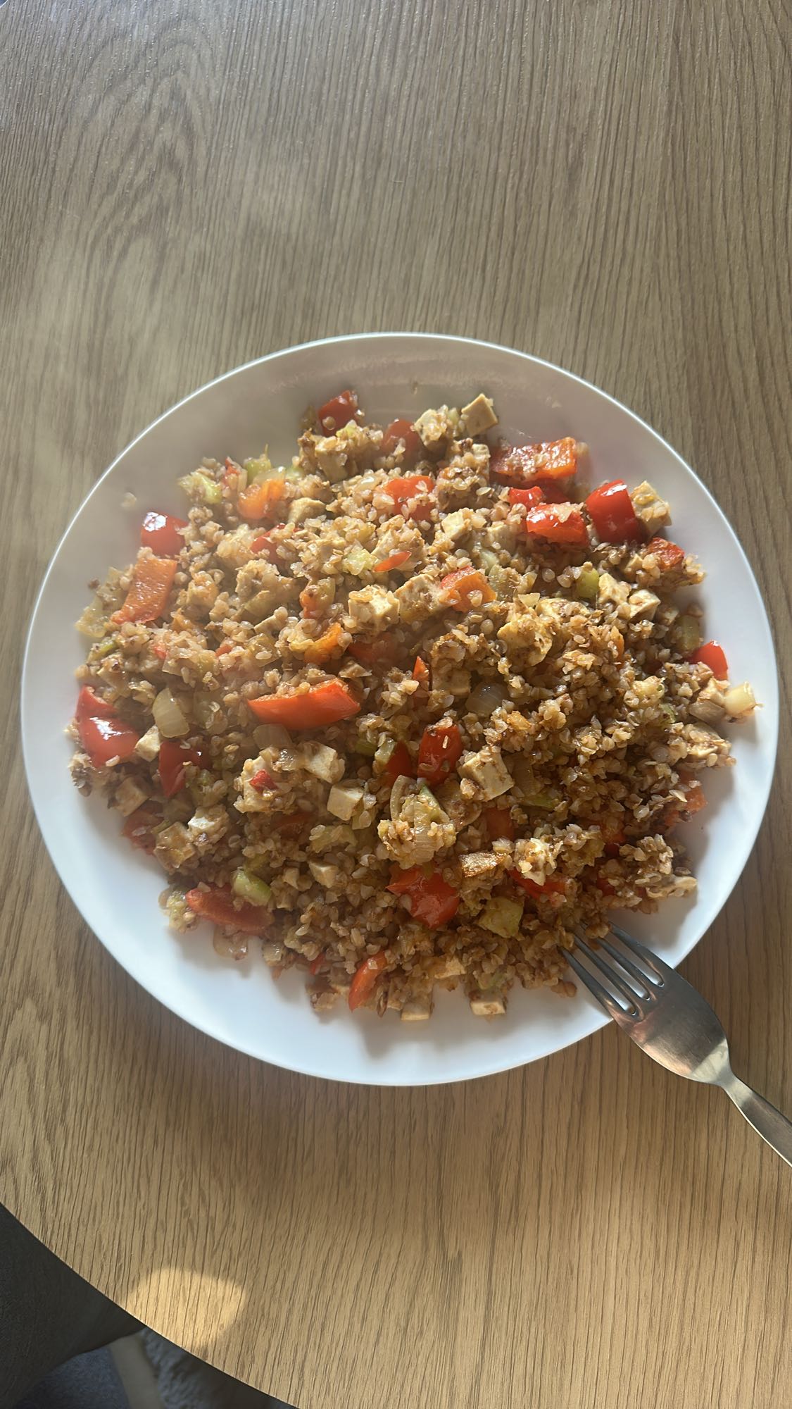 Kasza z tofu i papryką