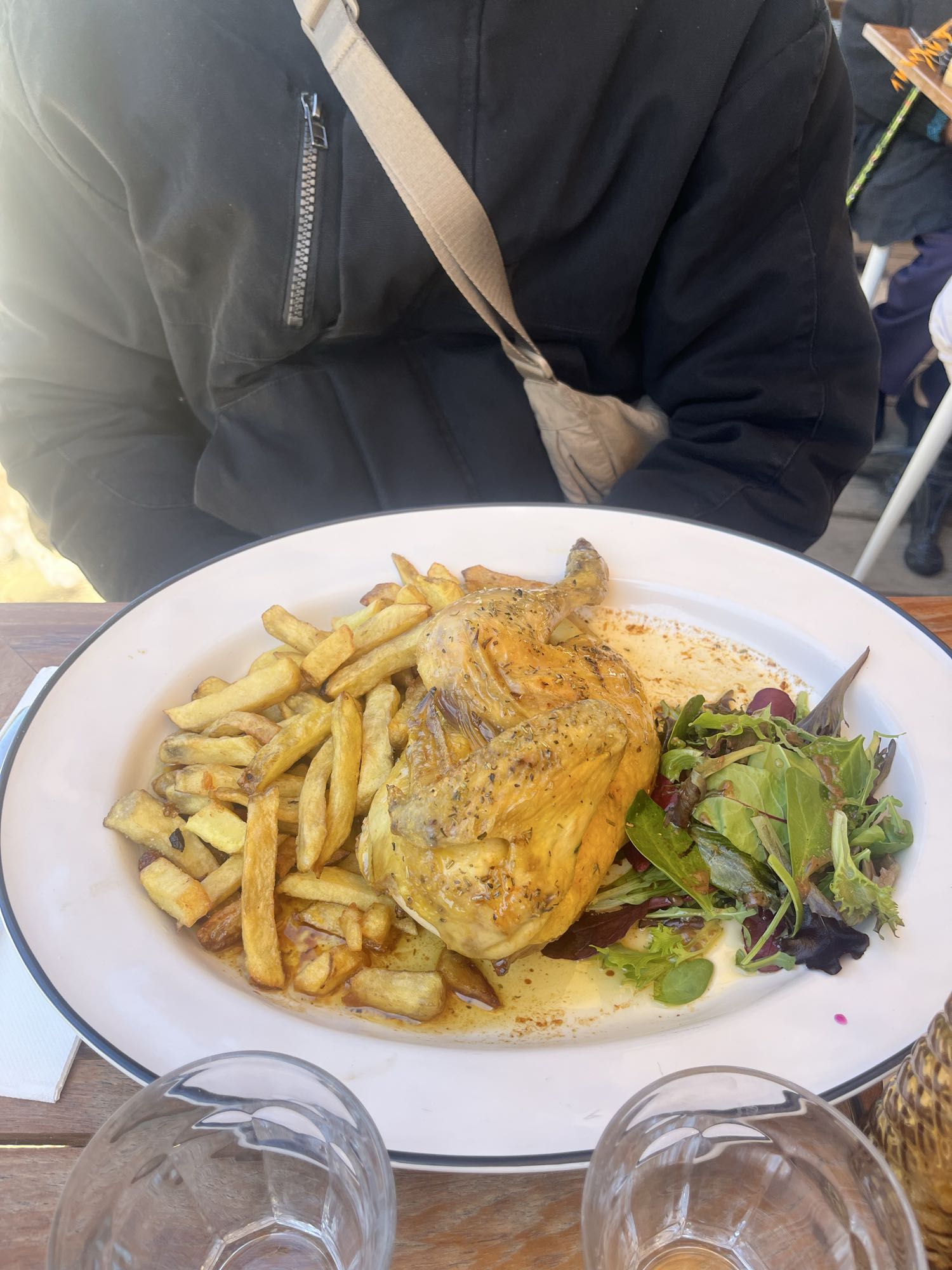 Poulet rôti frites