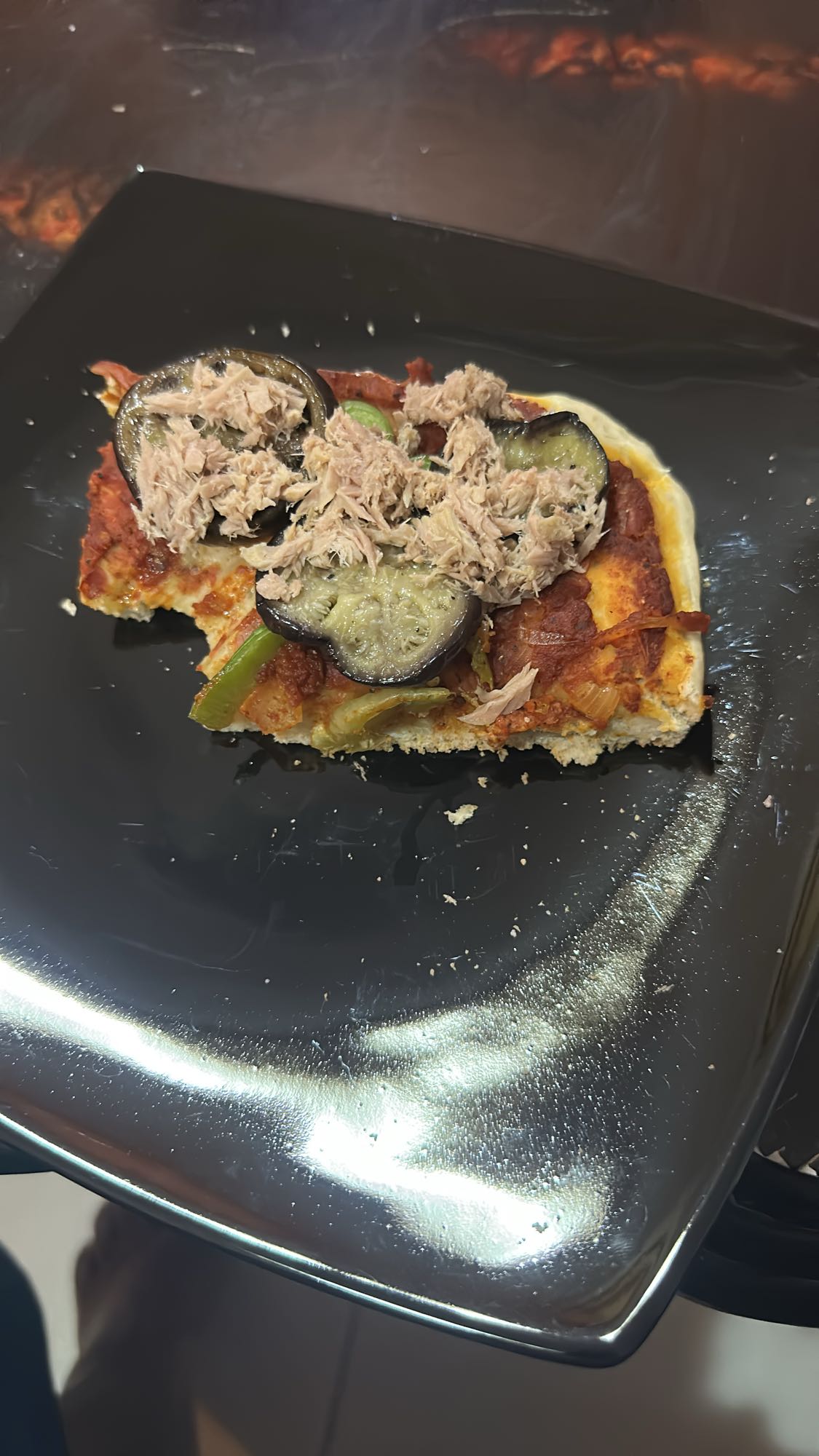 Tuna Veggie Pizza Slice
