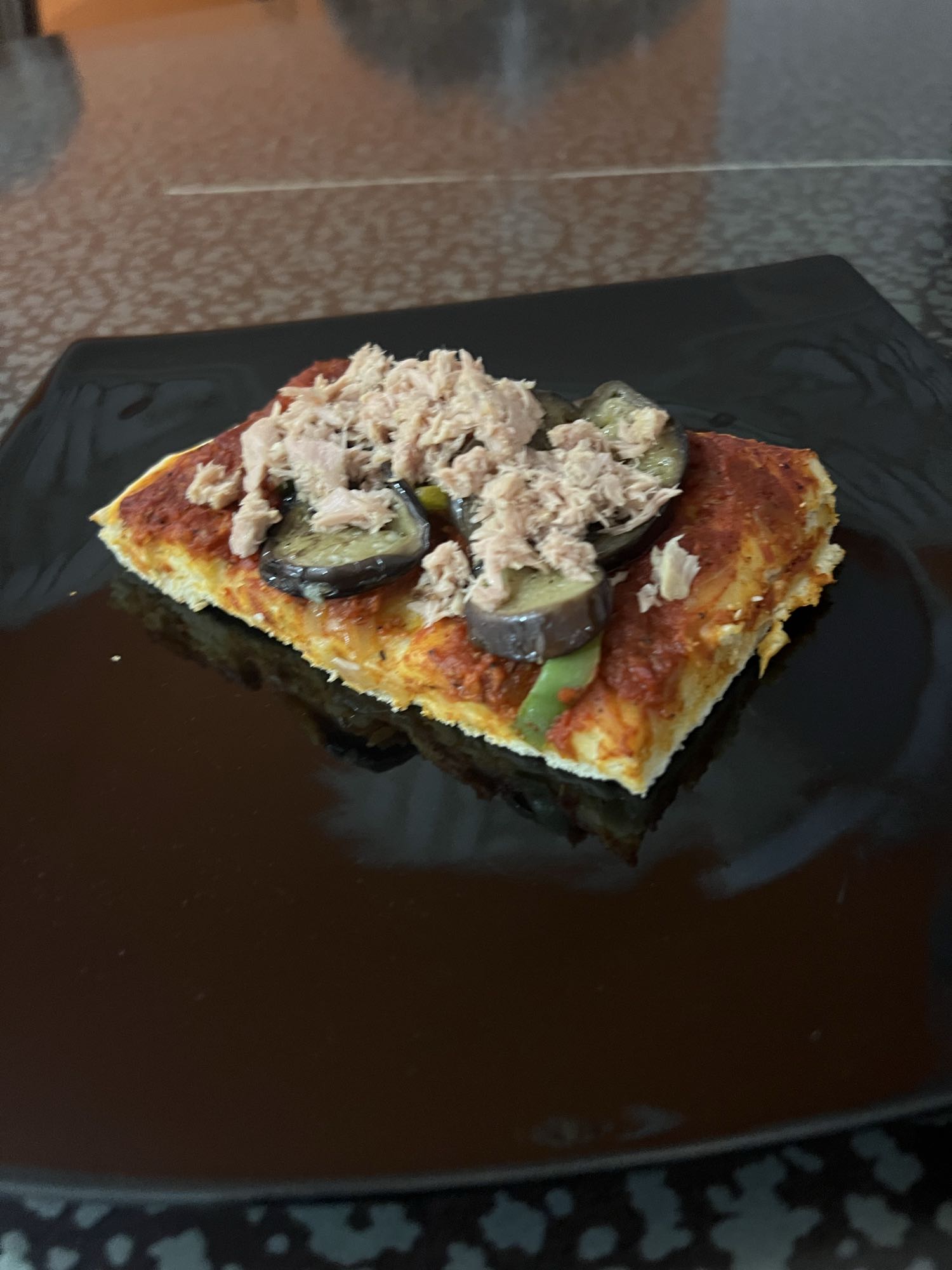 Tuna Eggplant Pizza