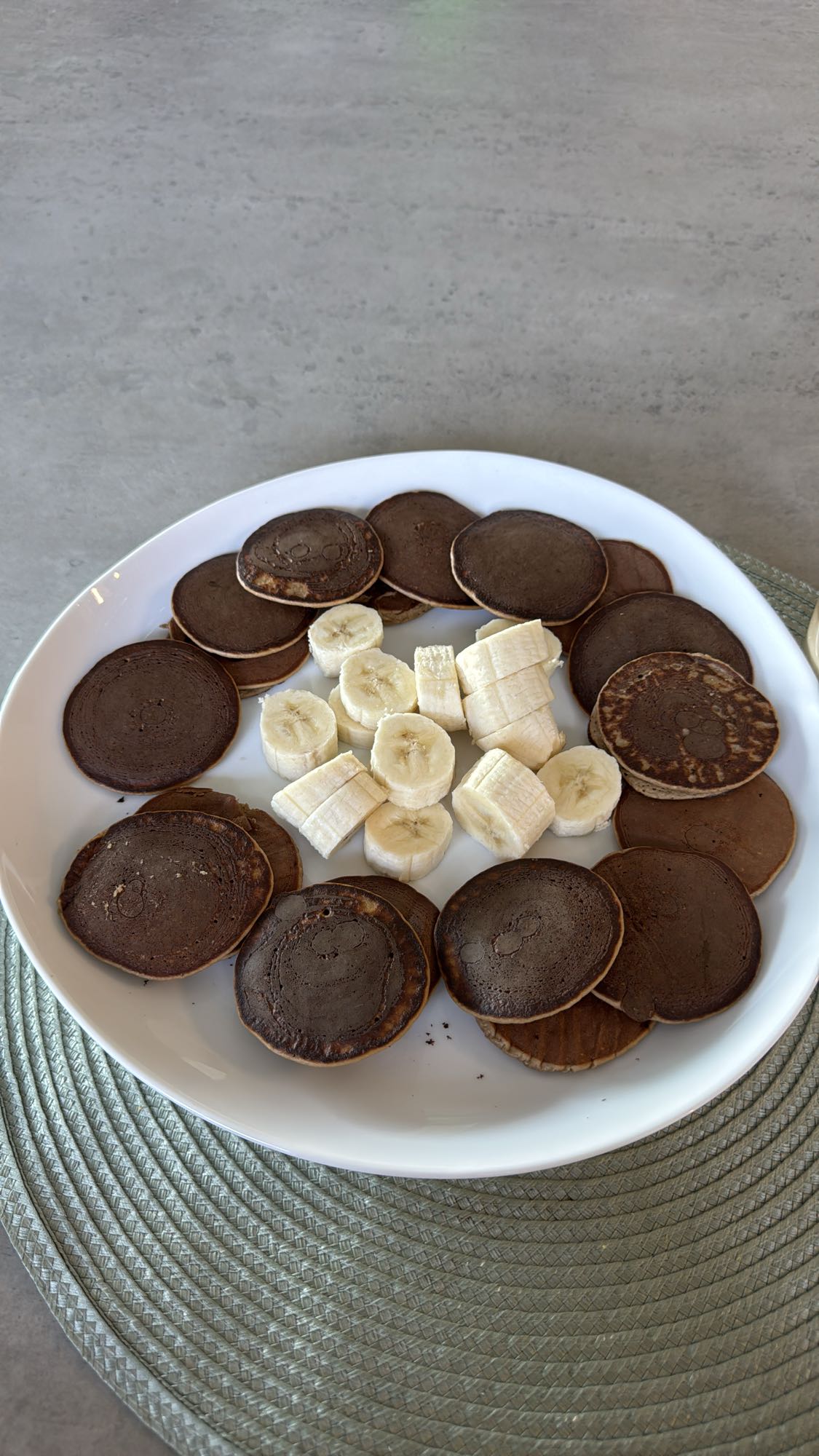 mini panqueques de avena con banana