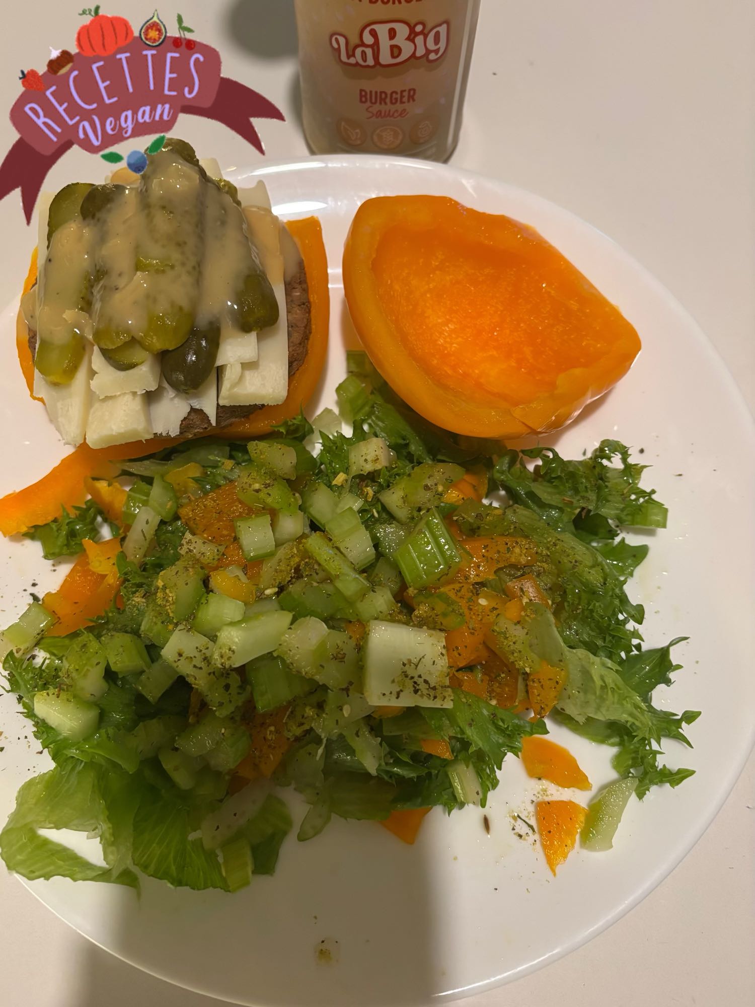 Burger vegan au poivron
