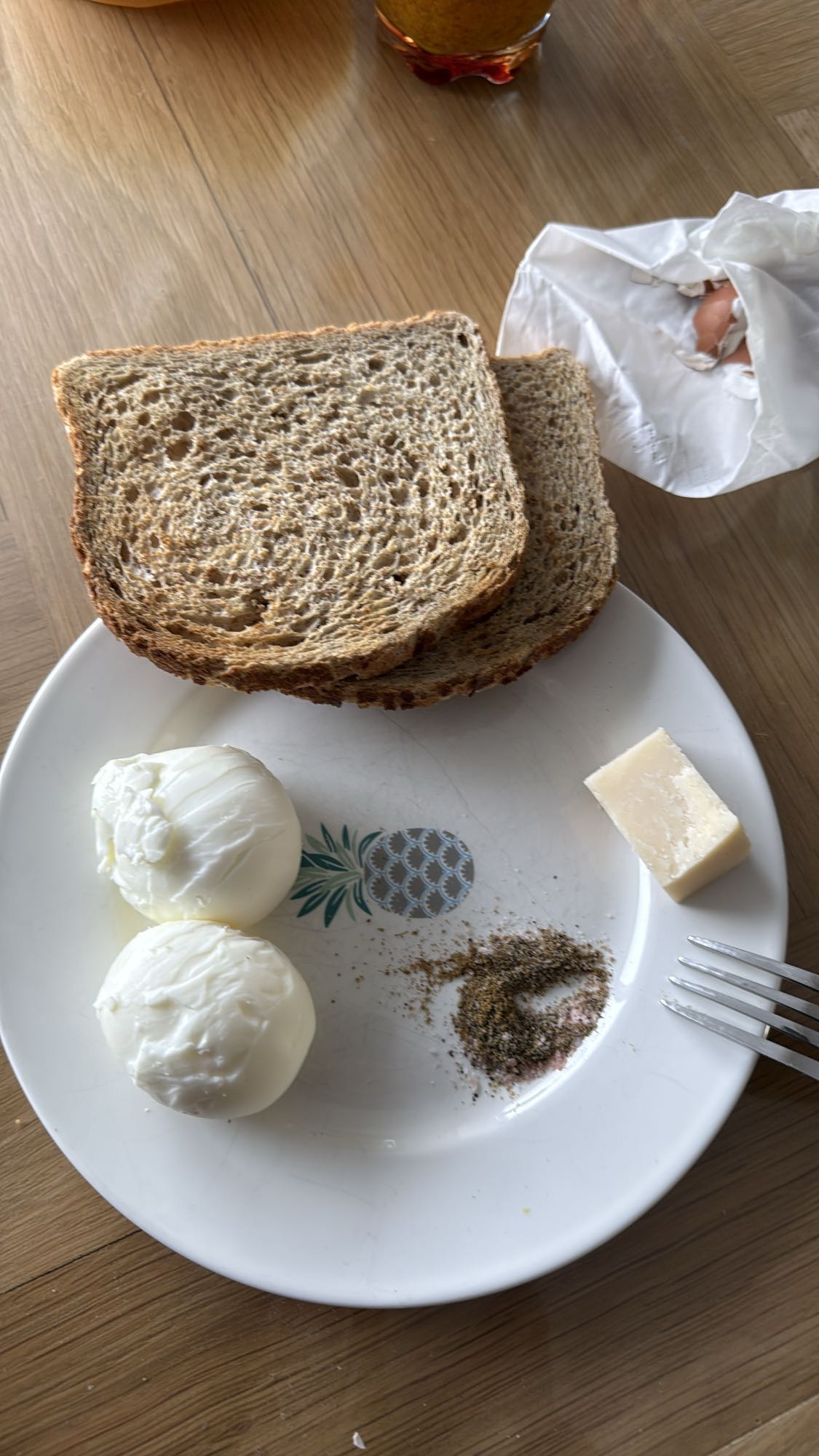 Eggs Bread and Cheese