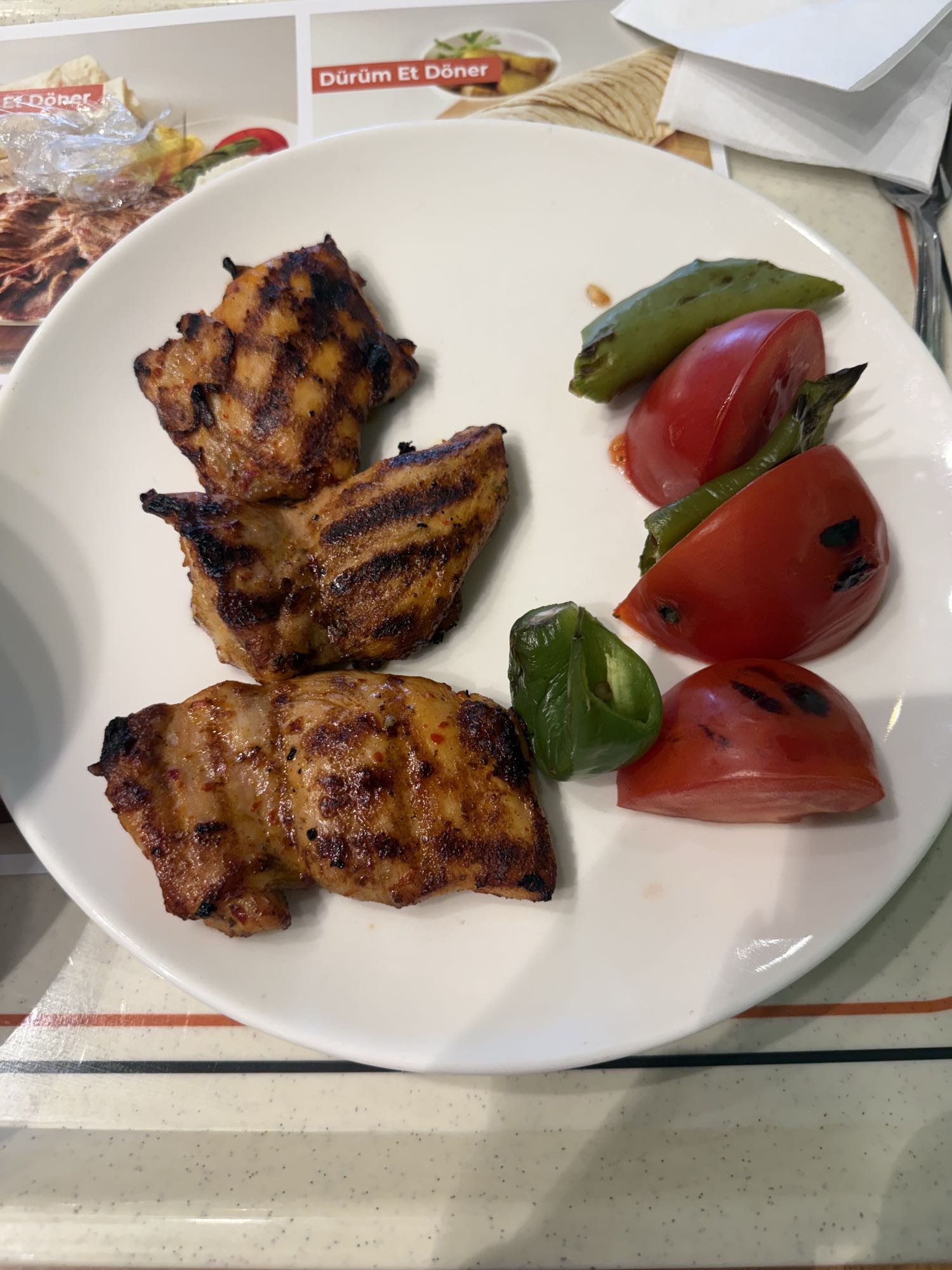 Izgara tavuk tabağı