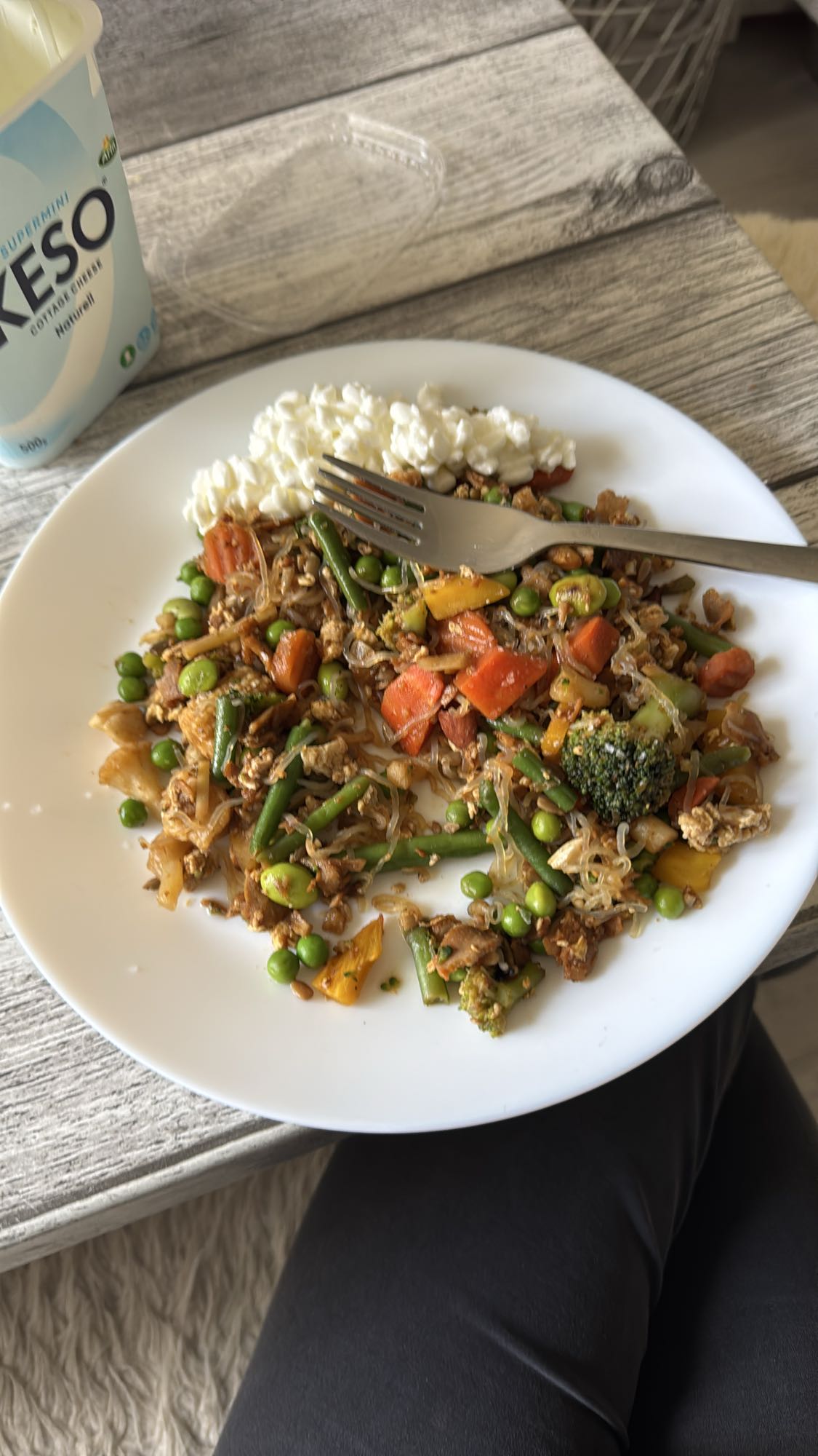 Wok utan nudlar med superminikeso