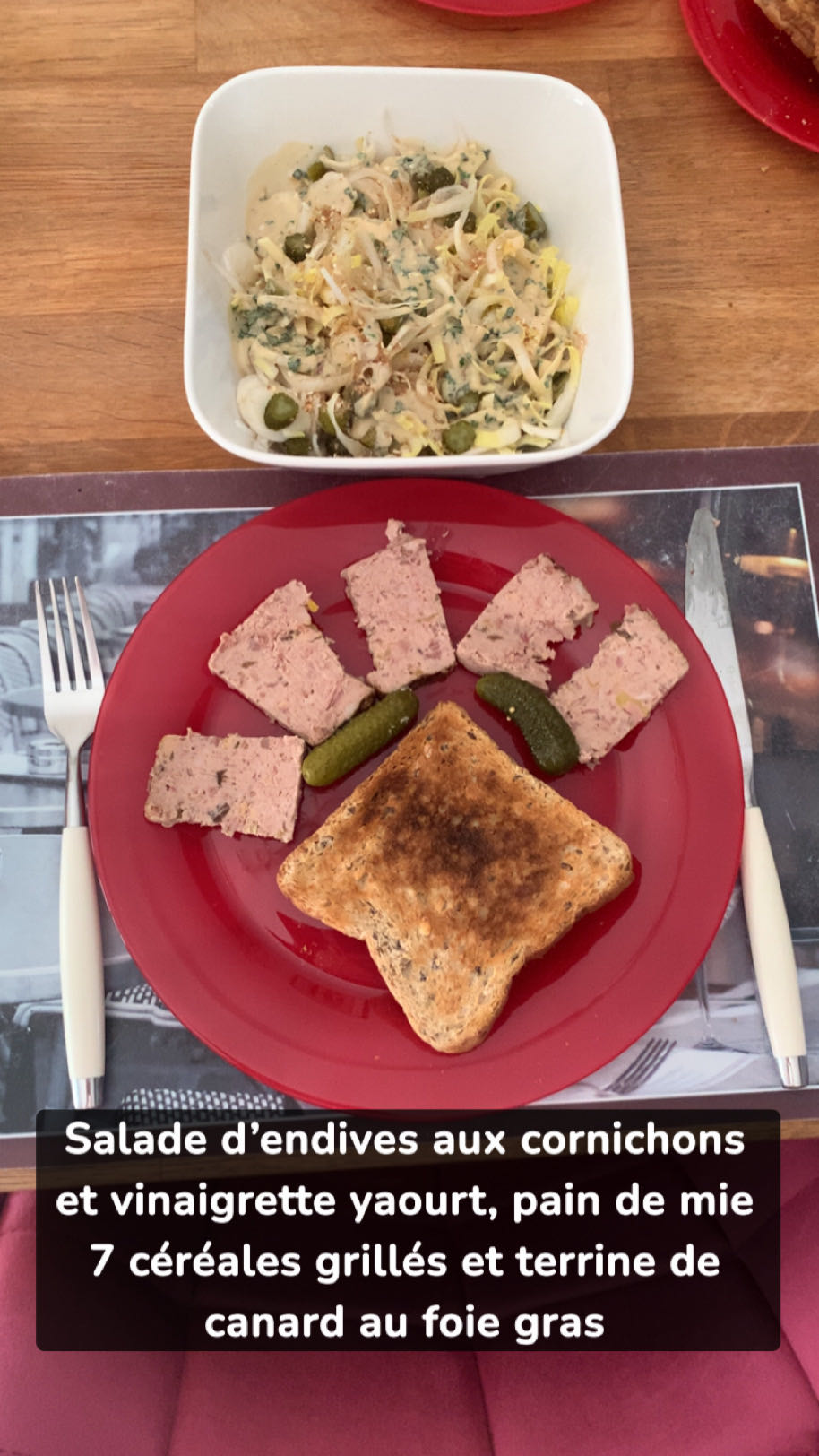 Terrine et salade