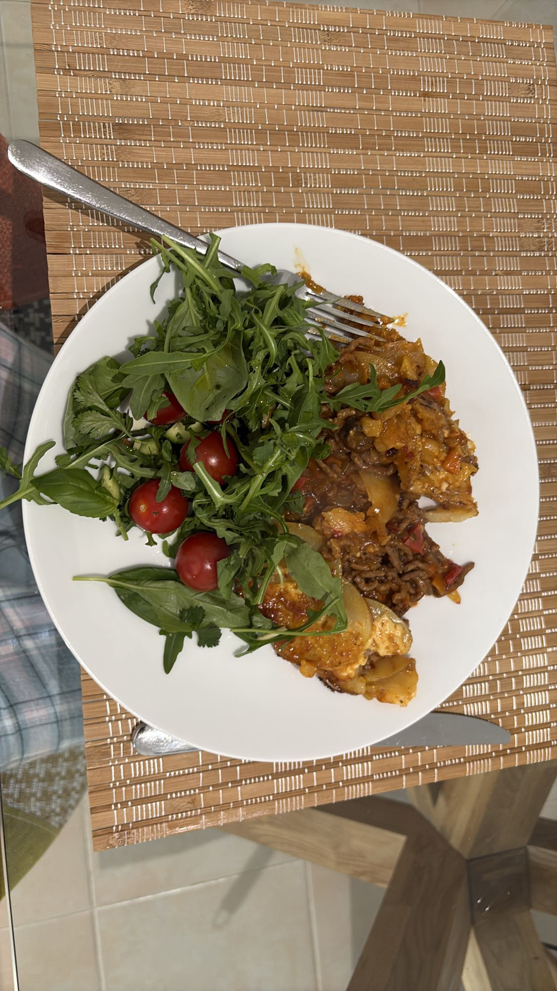 Beef Bake with Salad