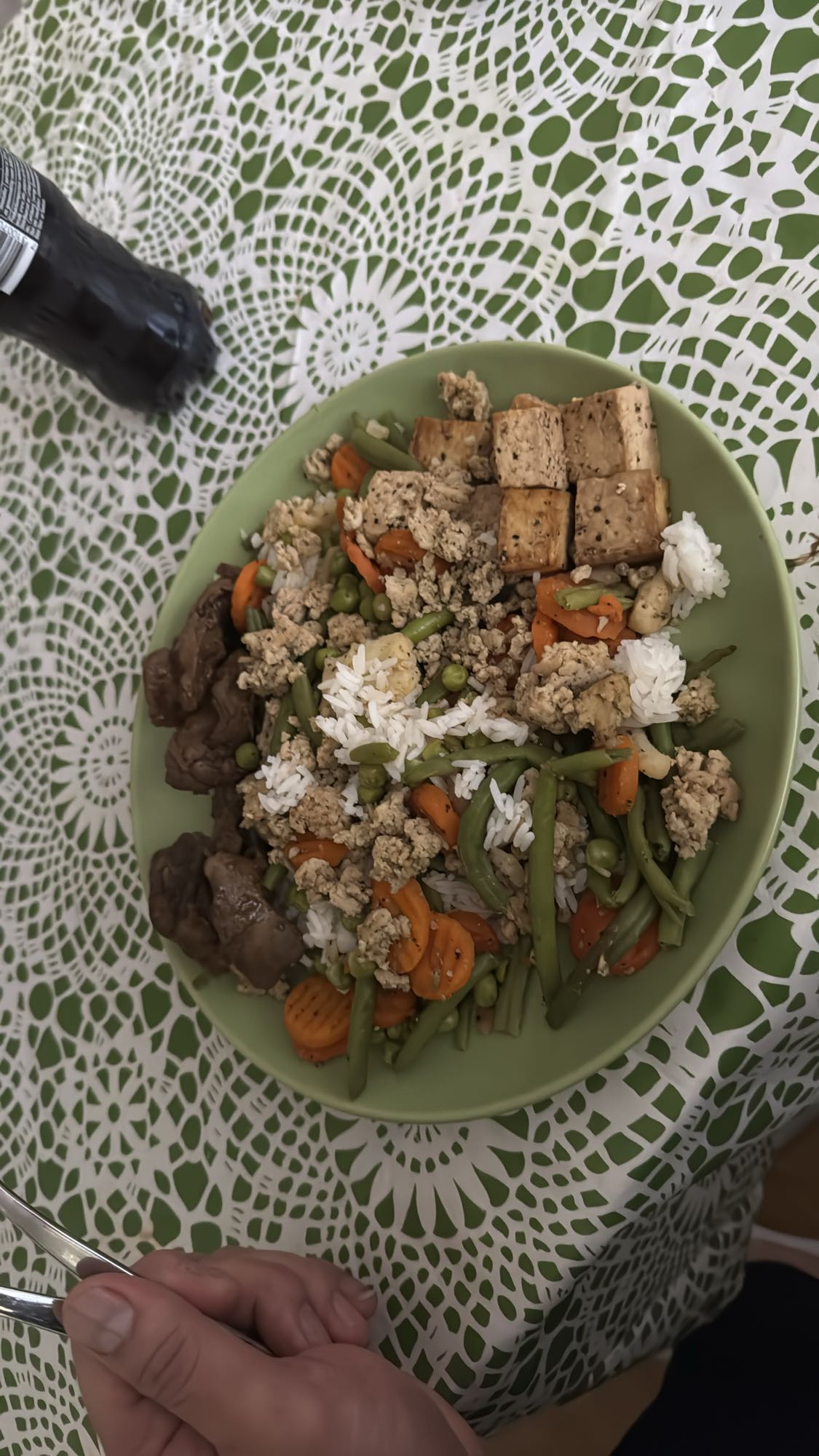 Ris med tofu och grönsaker