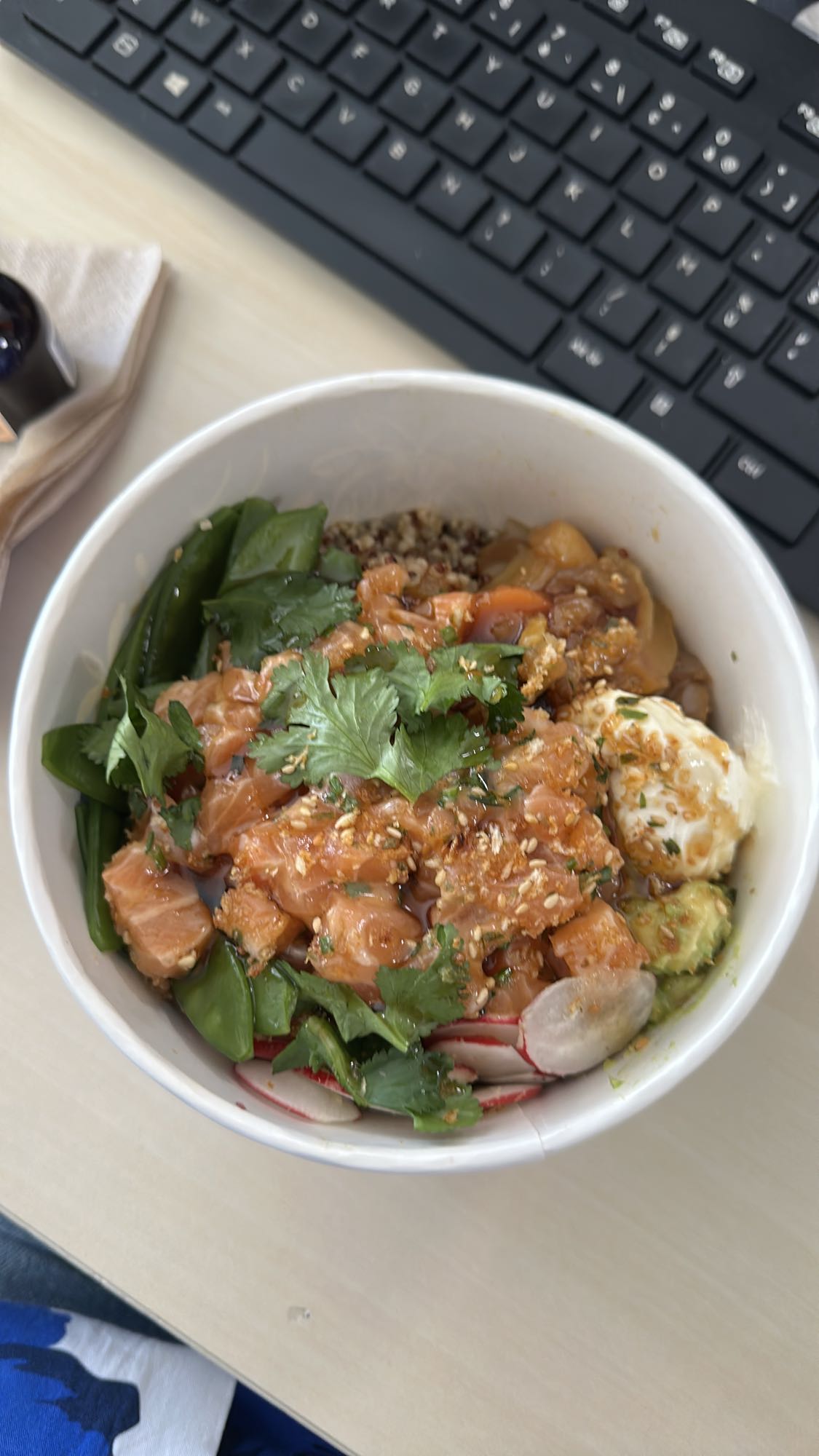 Bol de saumon mariné