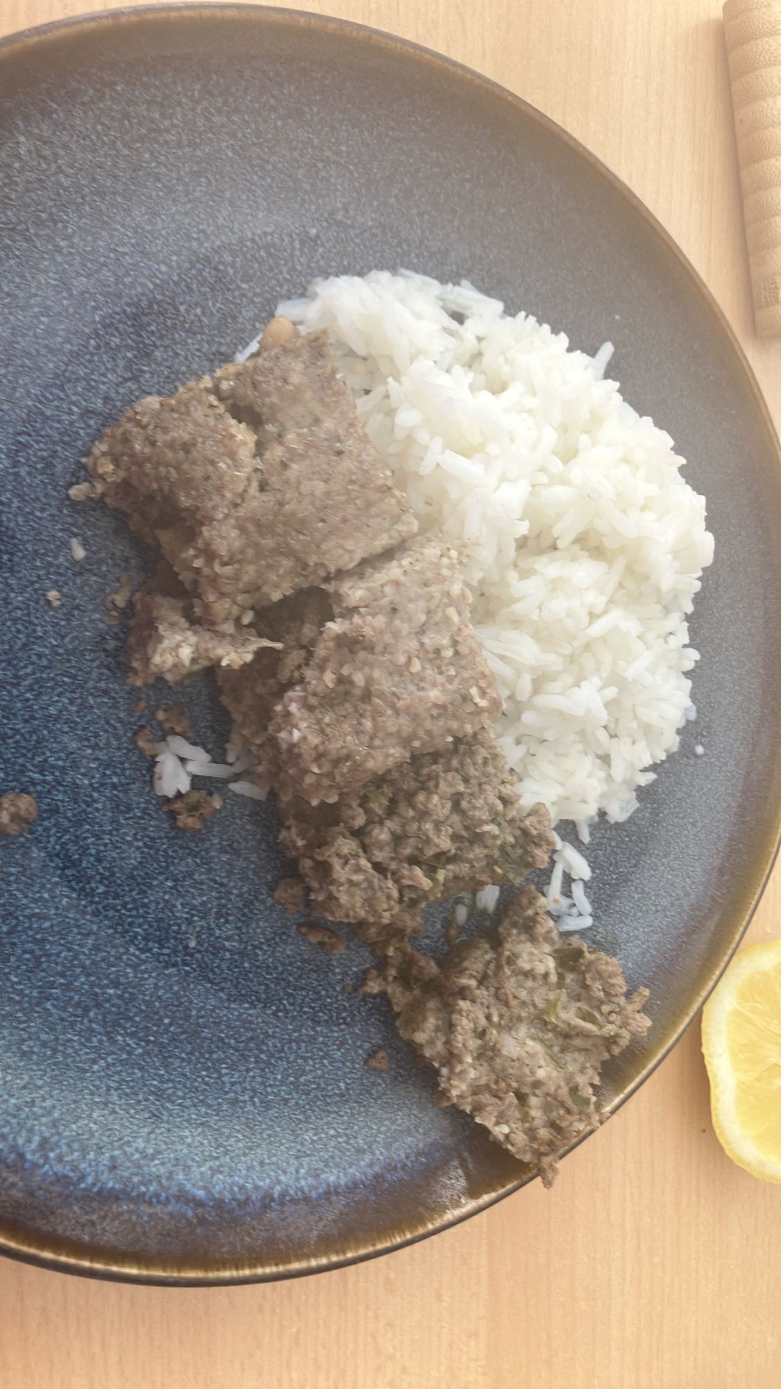 Arroz com carne moída