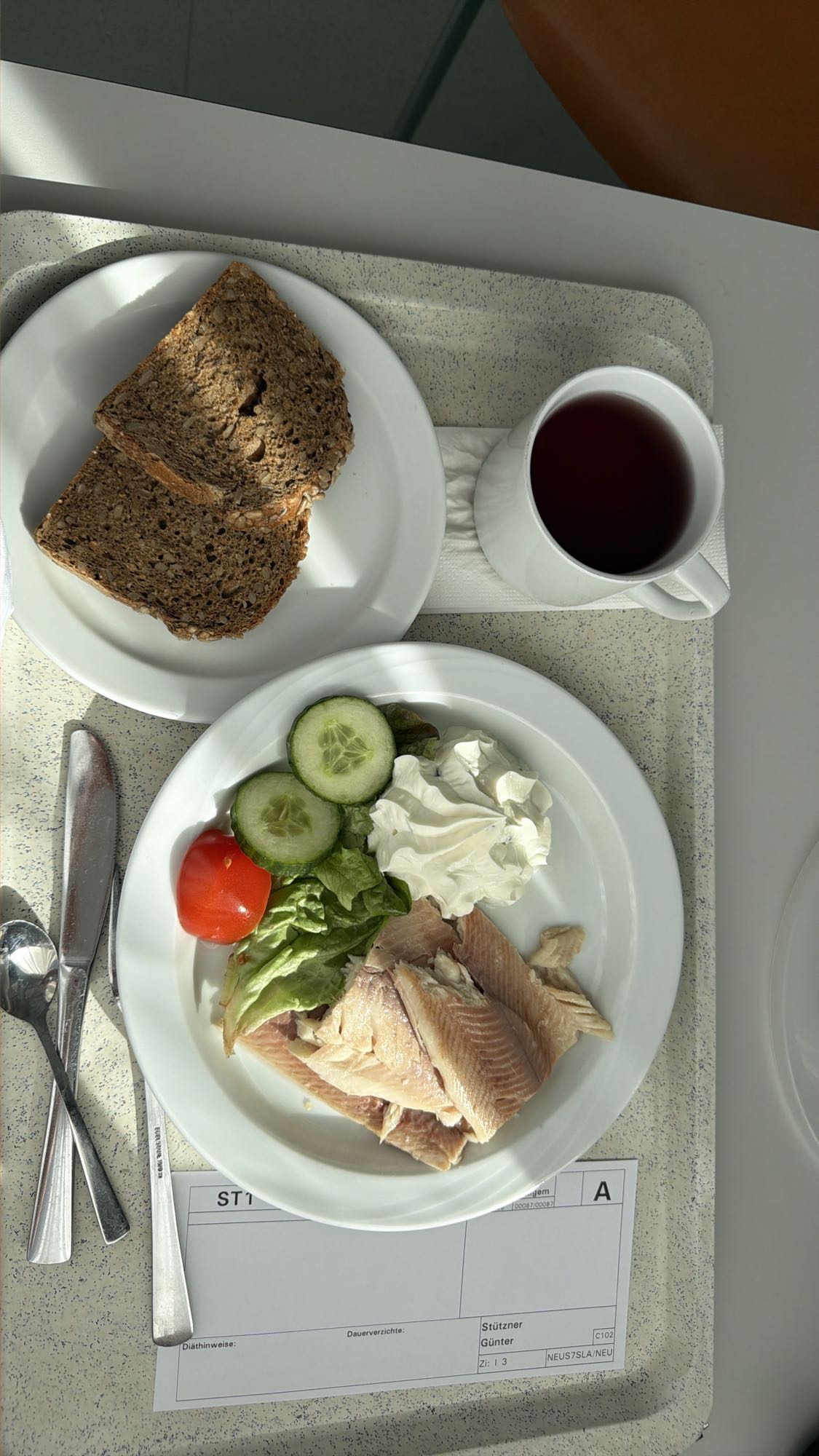 Fisch mit Brot
