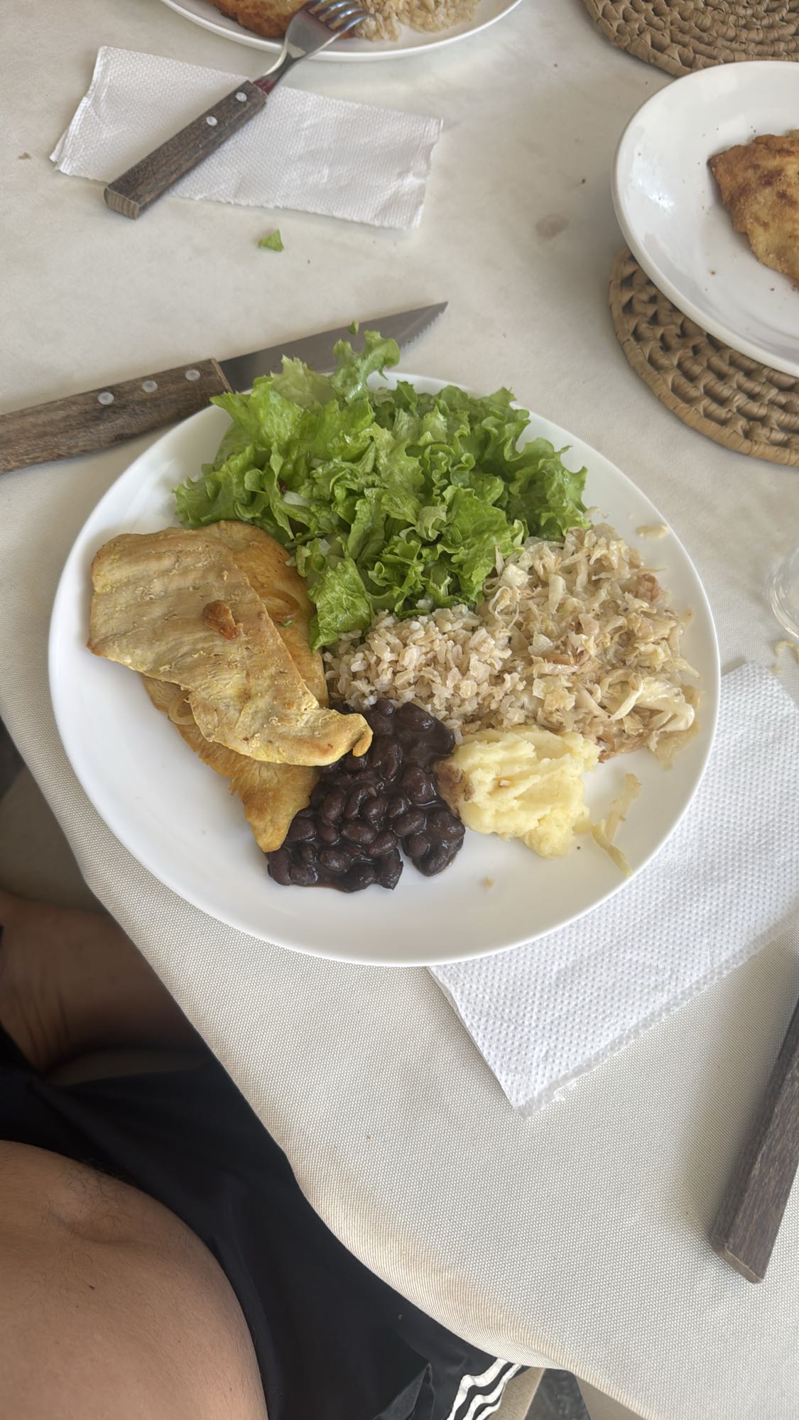 Prato com frango e arroz