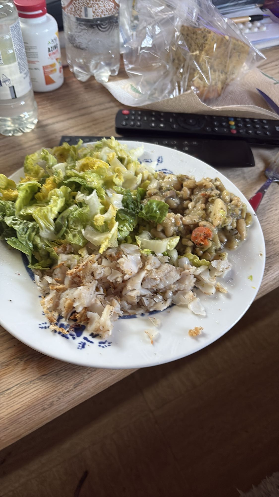 Poisson salade haricots