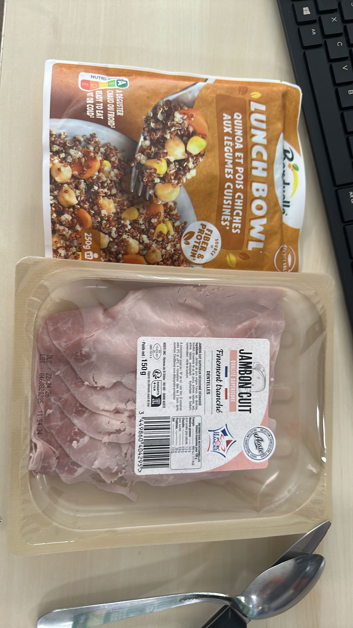 Bol quinoa et jambon