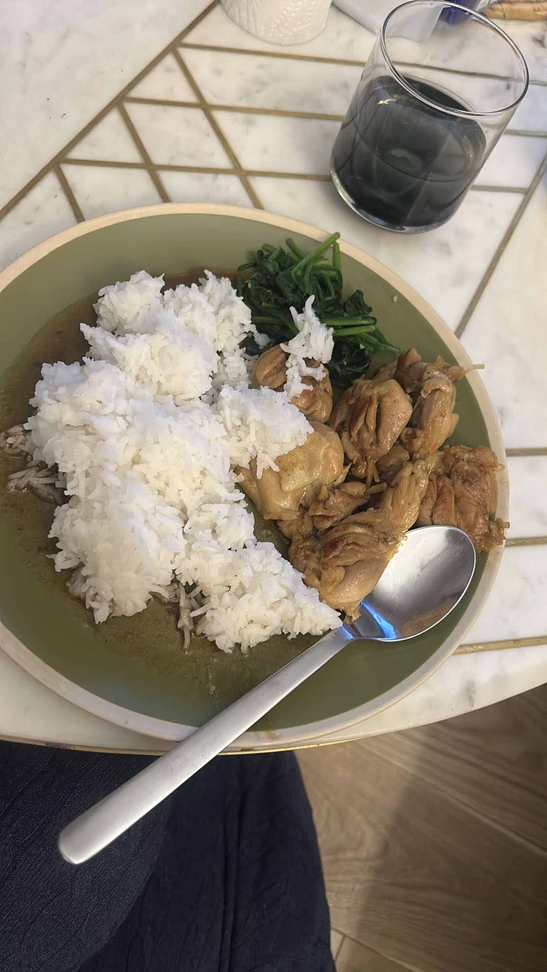 Rice Chicken Greens