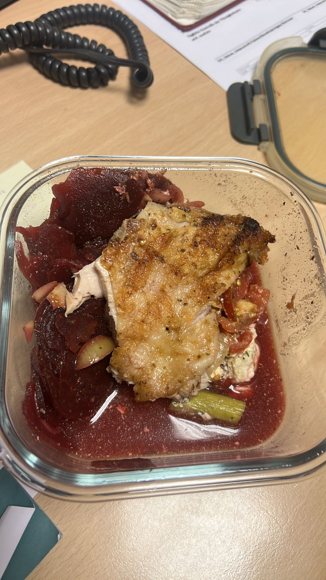 Hähnchen mit Rote Bete