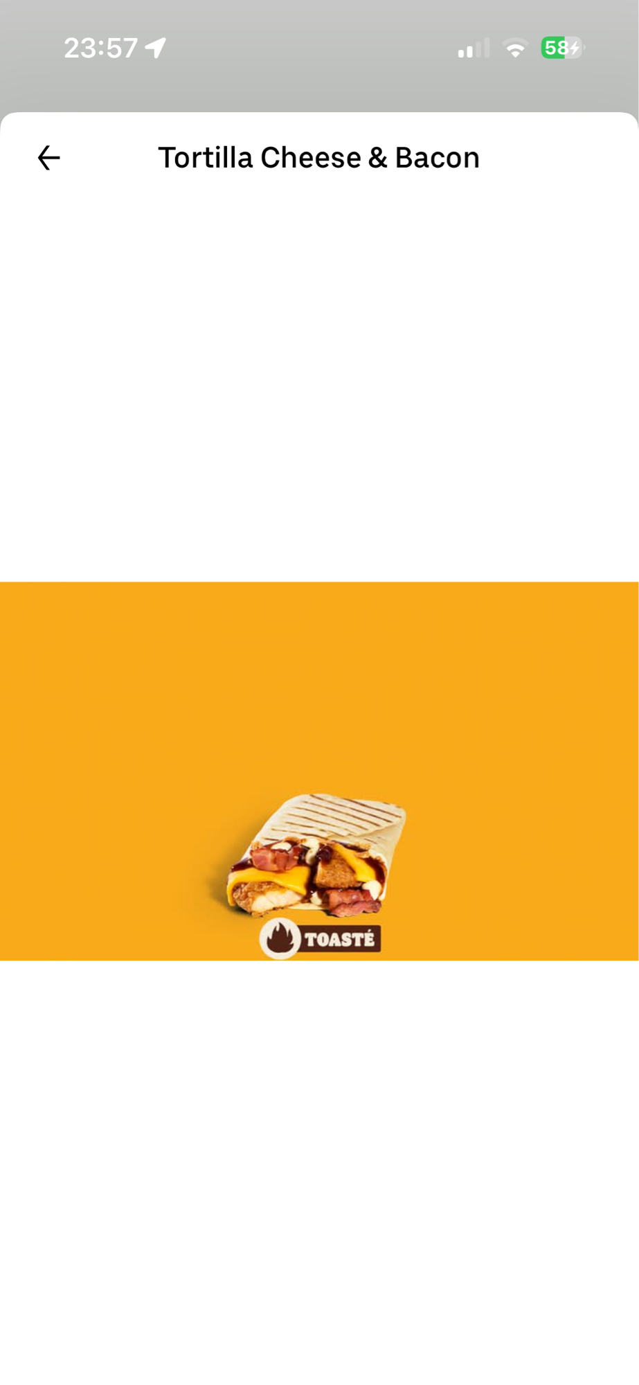 Tortilla fromage bacon