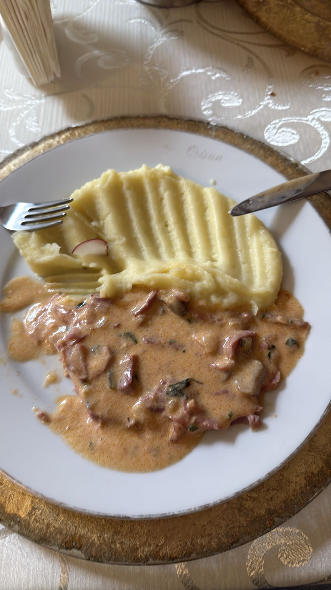 Mashed Potatoes Cream Sauce