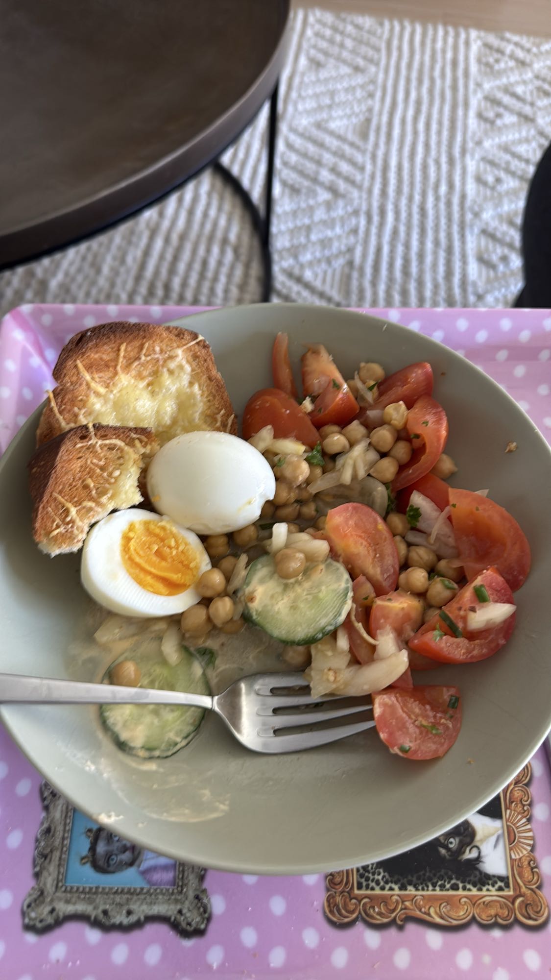 Salade pois chiches œuf