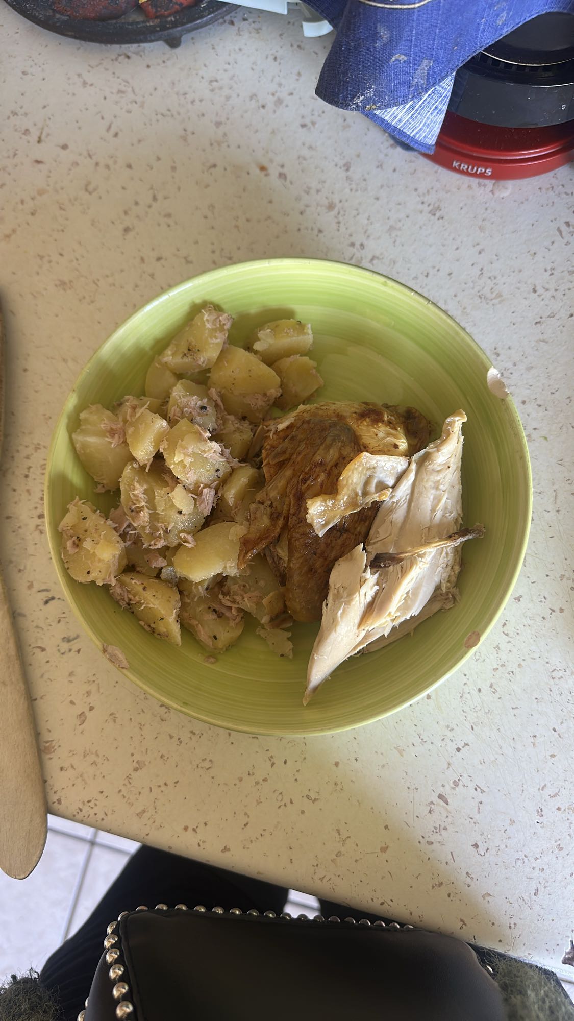 Poulet rôti et pommes