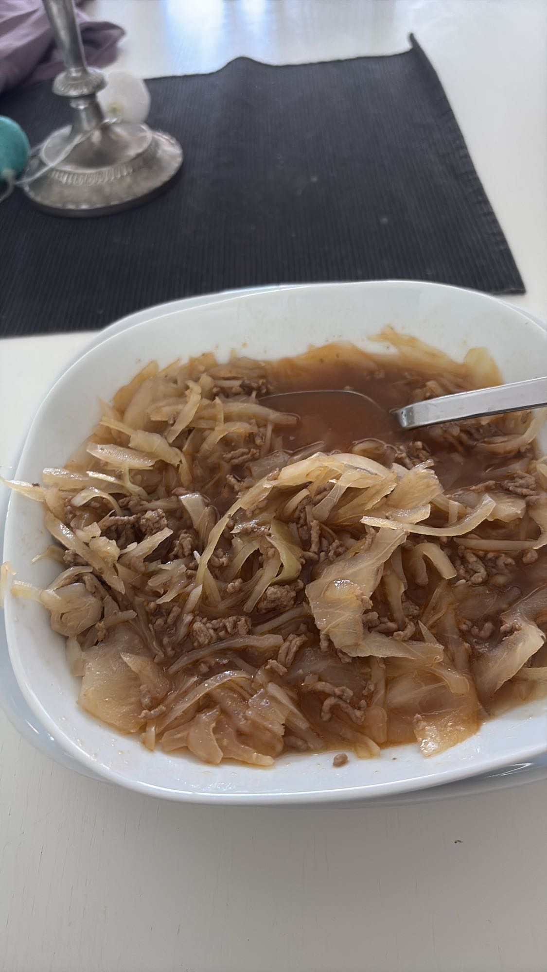 Kålsoppa med köttfärs