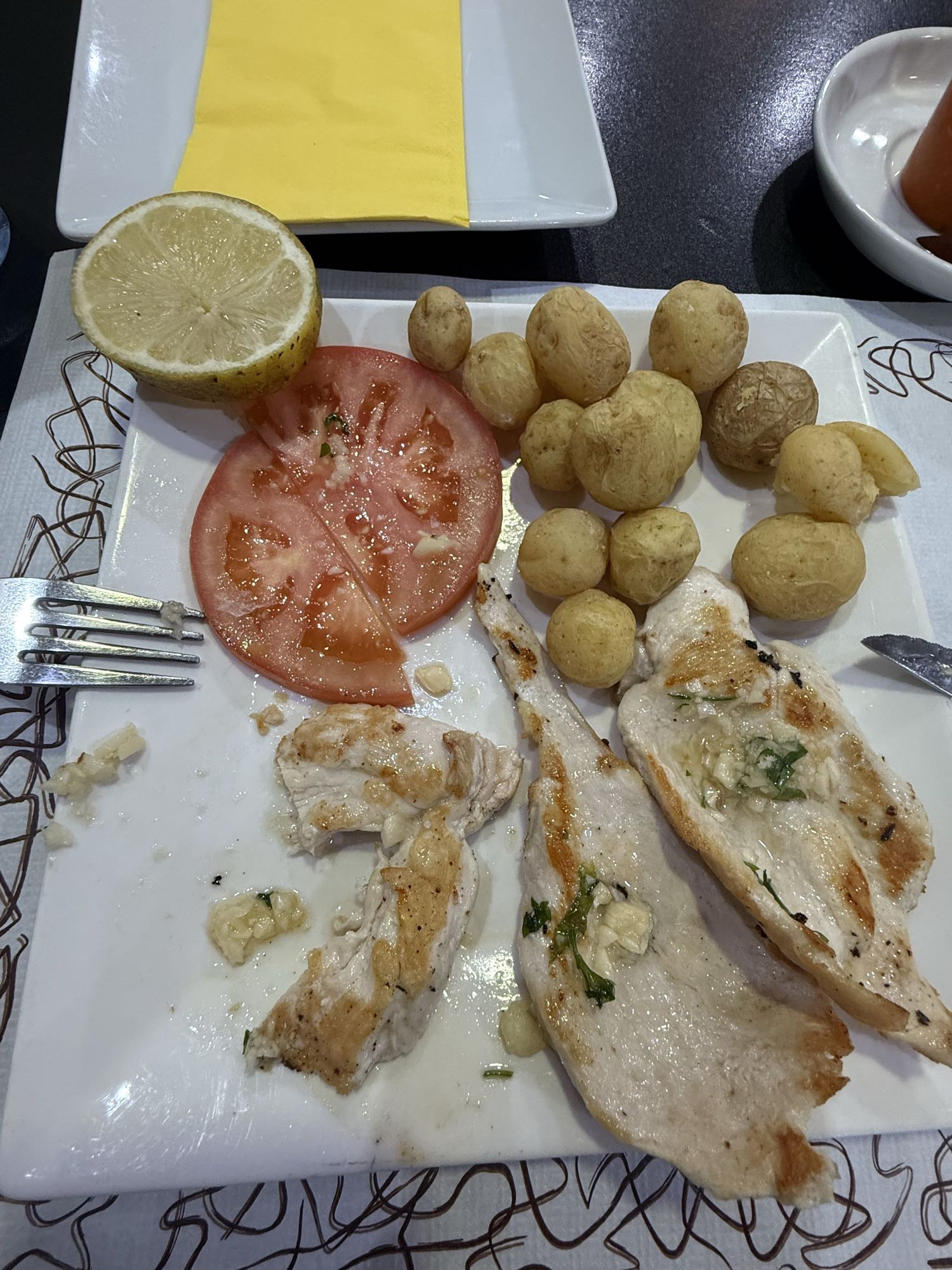 pollo con papas