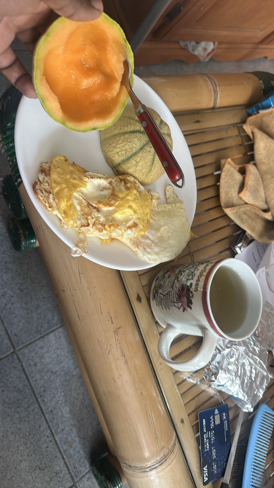Oeufs et melon