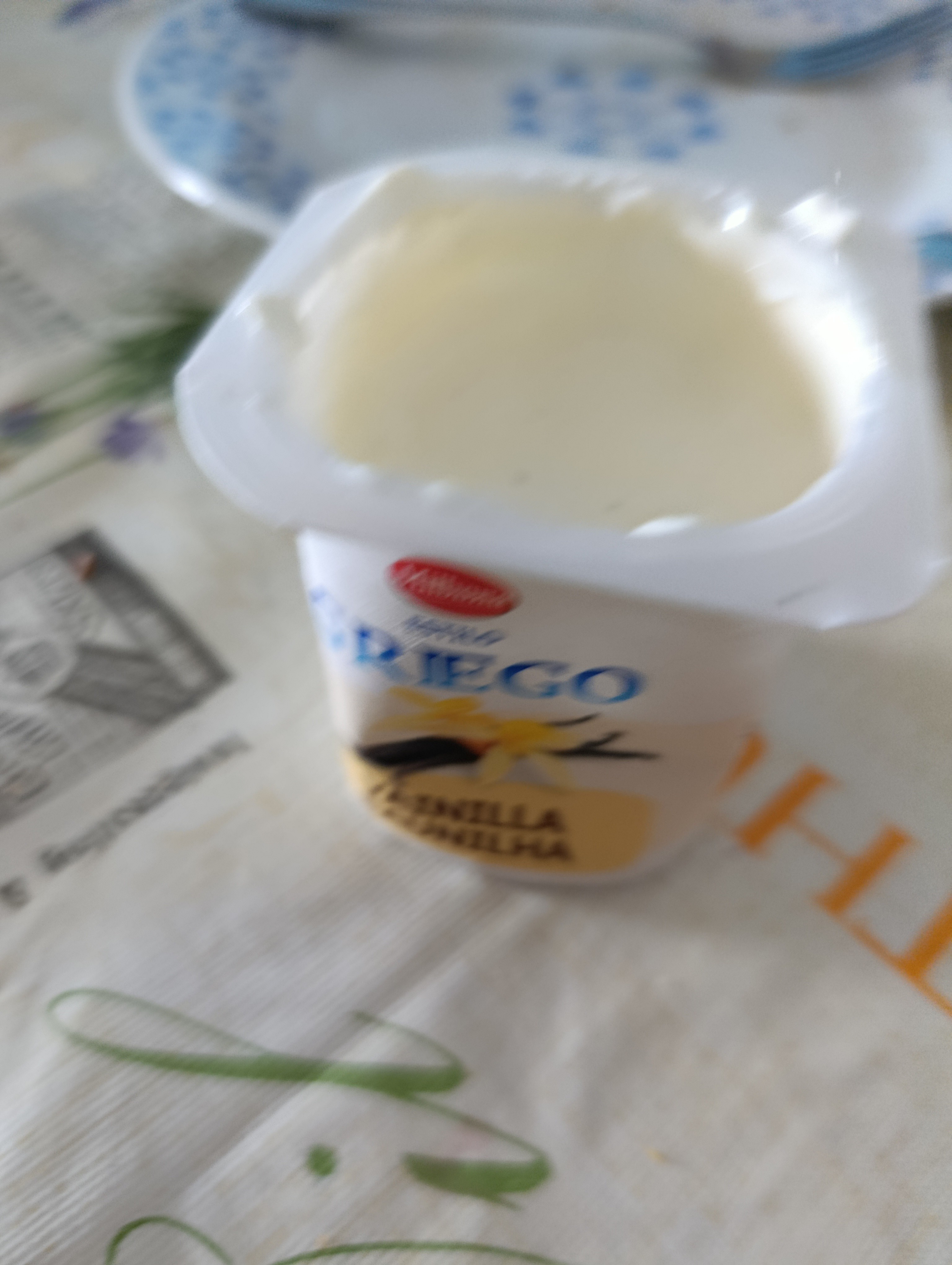 yogur de vainilla
