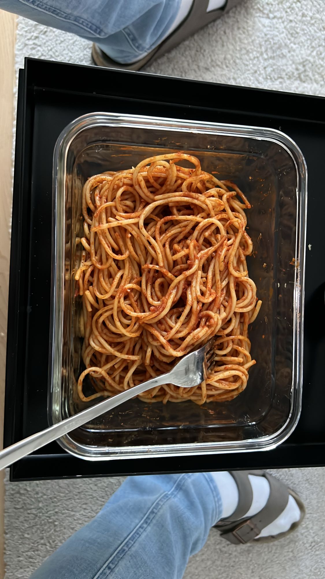 Spaghetti mit Tomatensoße