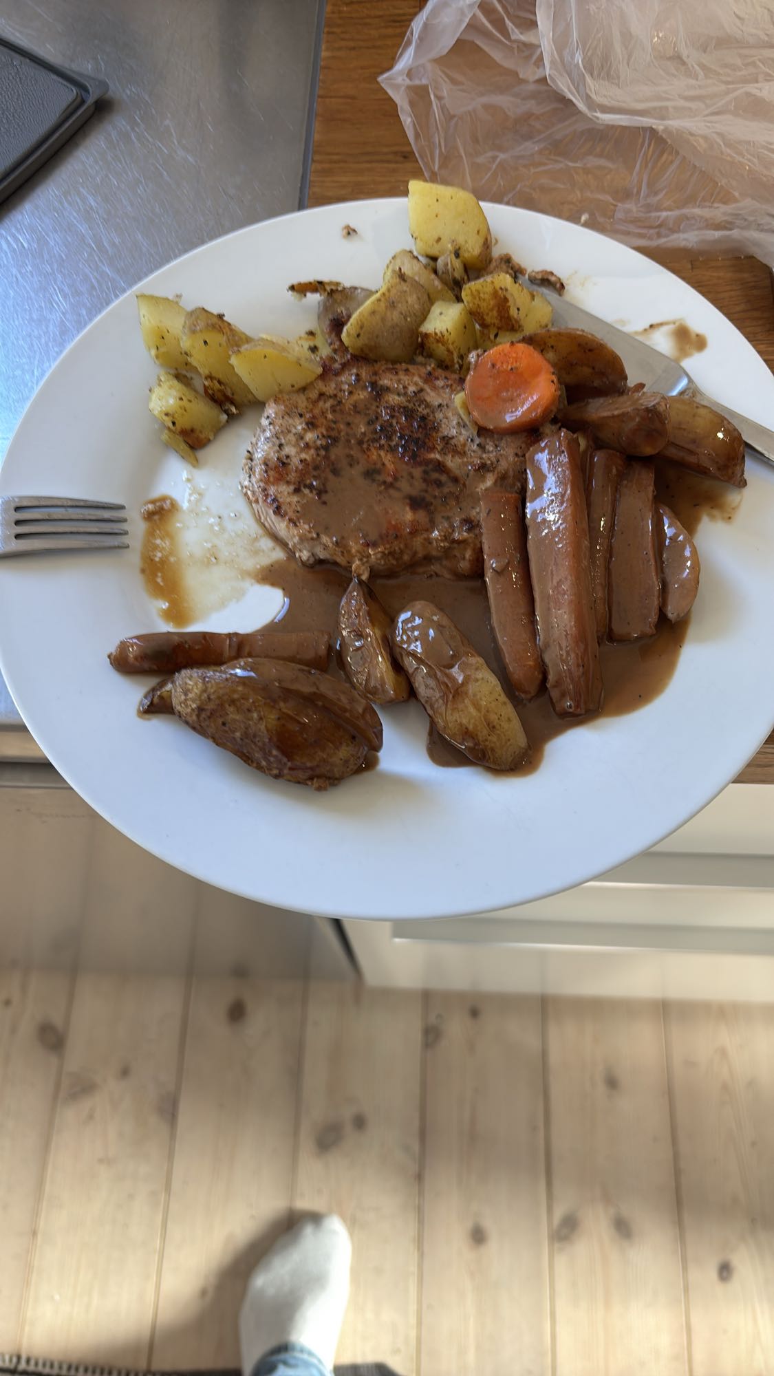 Fläskkotlett med rotfrukt
